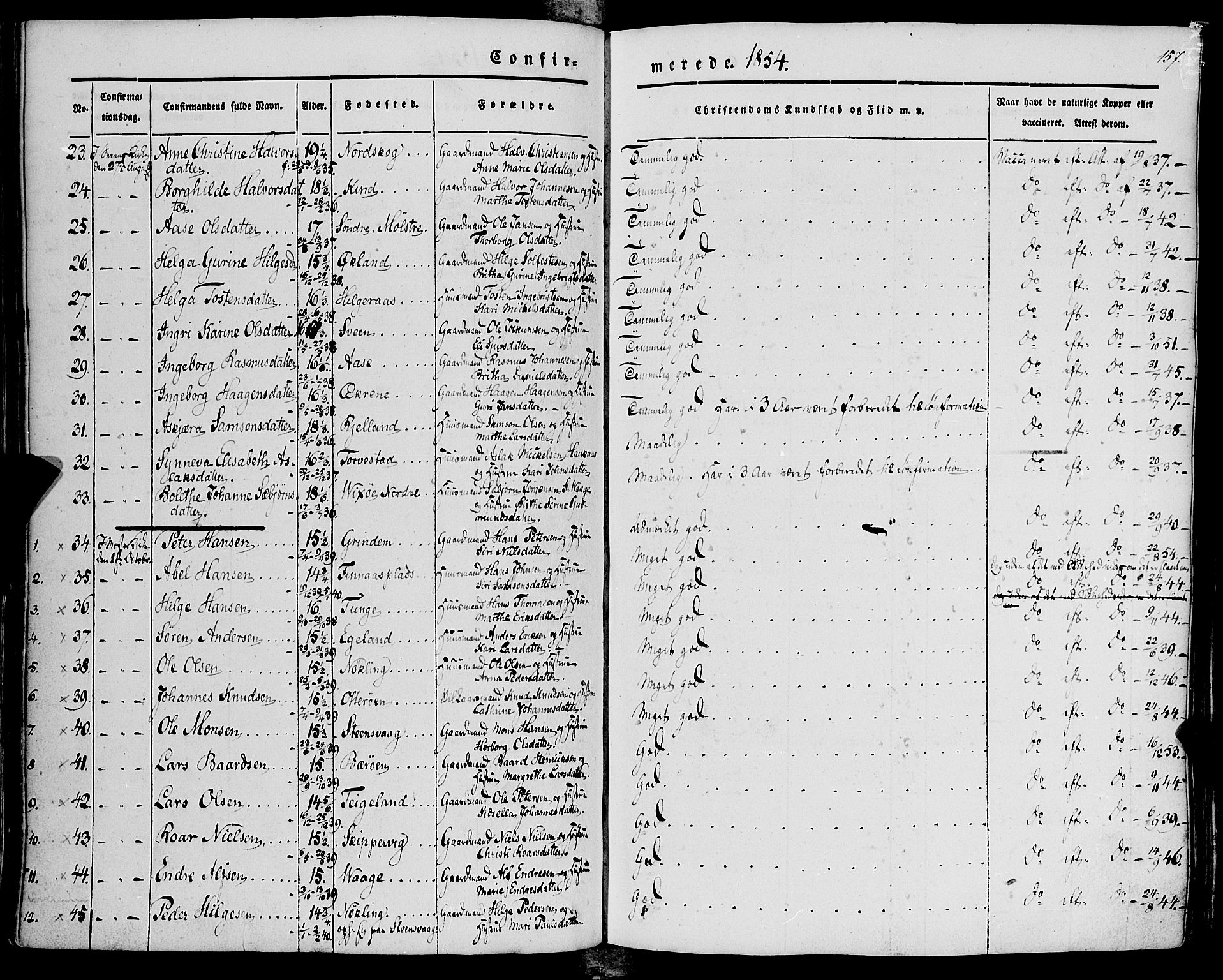 Finnås sokneprestembete, AV/SAB-A-99925/H/Ha/Haa/Haaa/L0007: Parish register (official) no. A 7, 1850-1862, p. 157