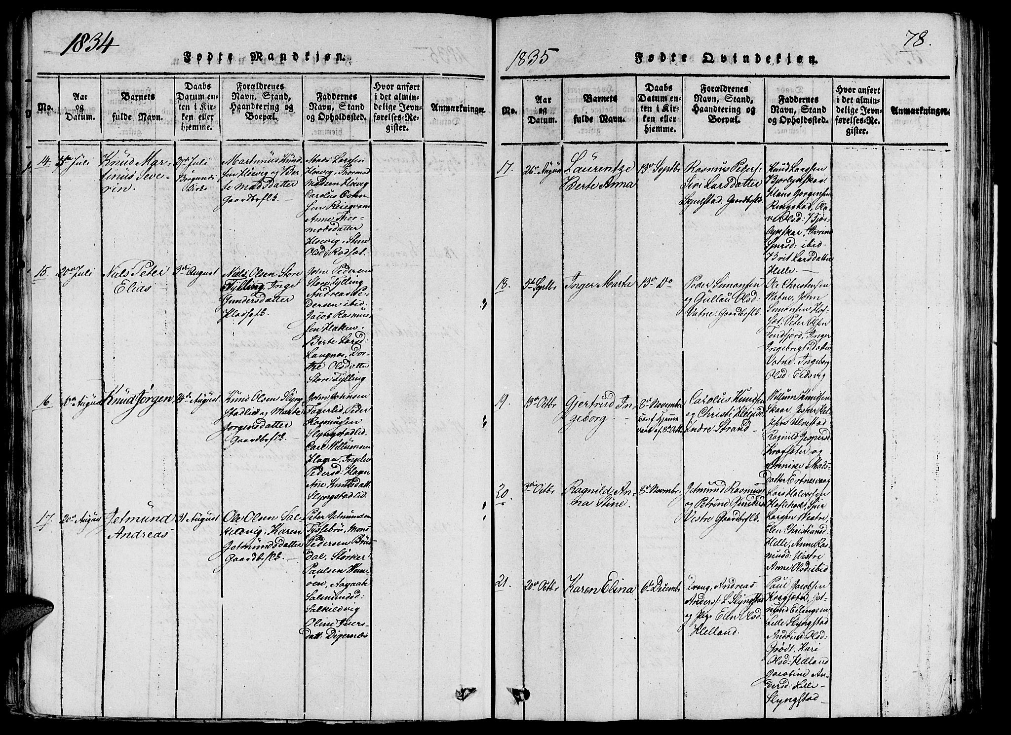 Ministerialprotokoller, klokkerbøker og fødselsregistre - Møre og Romsdal, AV/SAT-A-1454/524/L0351: Parish register (official) no. 524A03, 1816-1838, p. 78