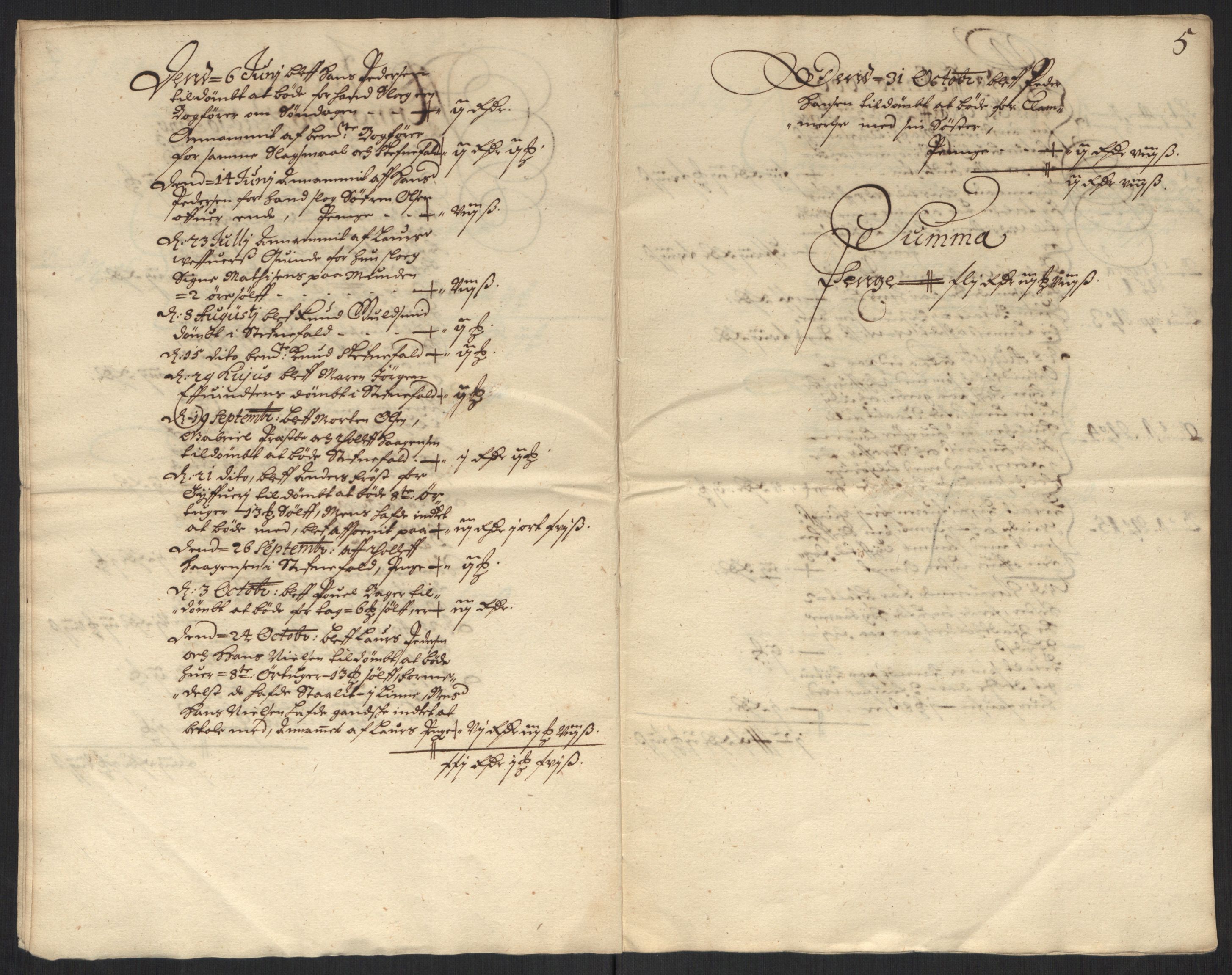 Rentekammeret inntil 1814, Reviderte regnskaper, Byregnskaper, AV/RA-EA-4066/R/Rm/L0284: [M17] Sikt og sakefall, 1658-1680, p. 27