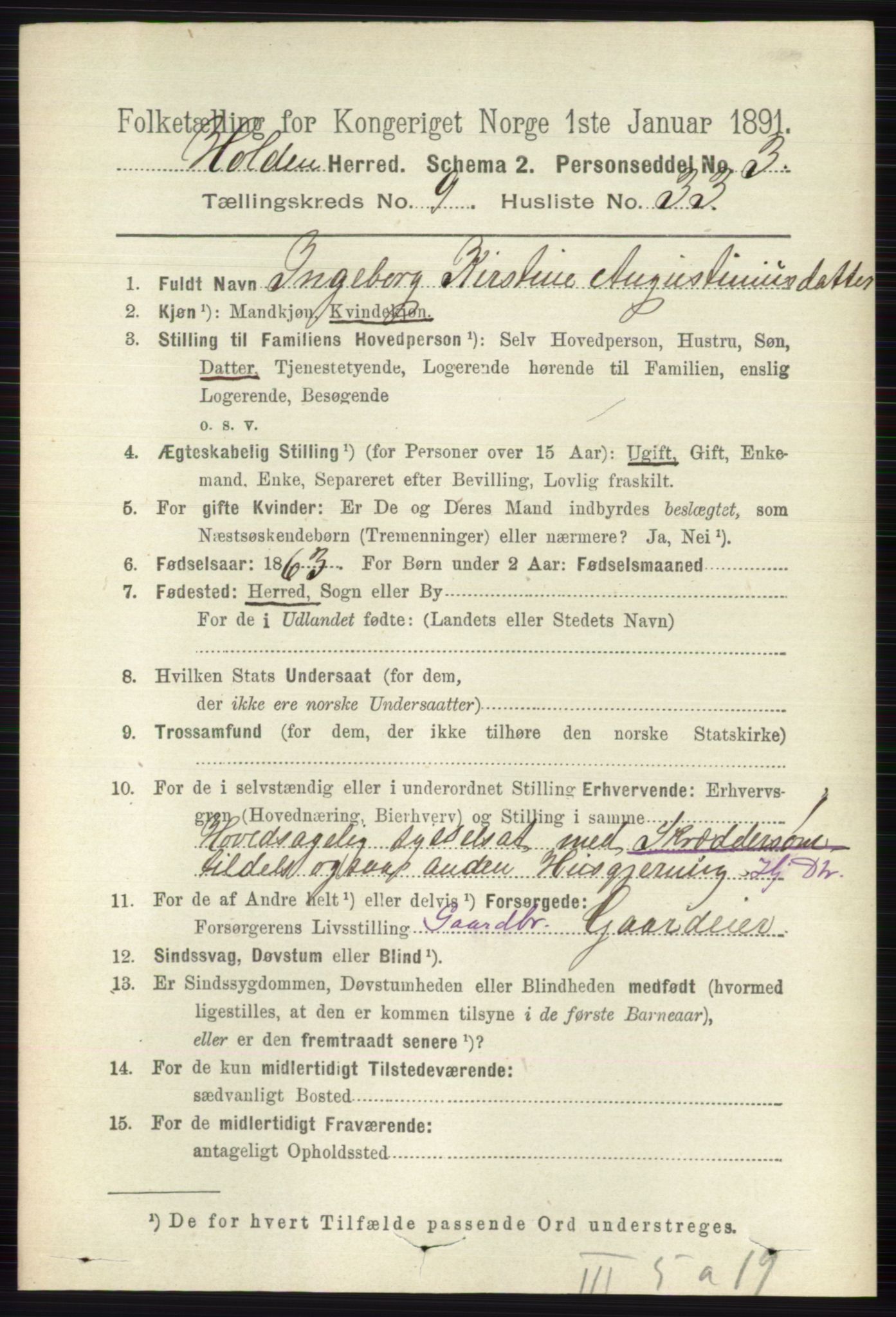 RA, 1891 census for 0819 Holla, 1891, p. 4247