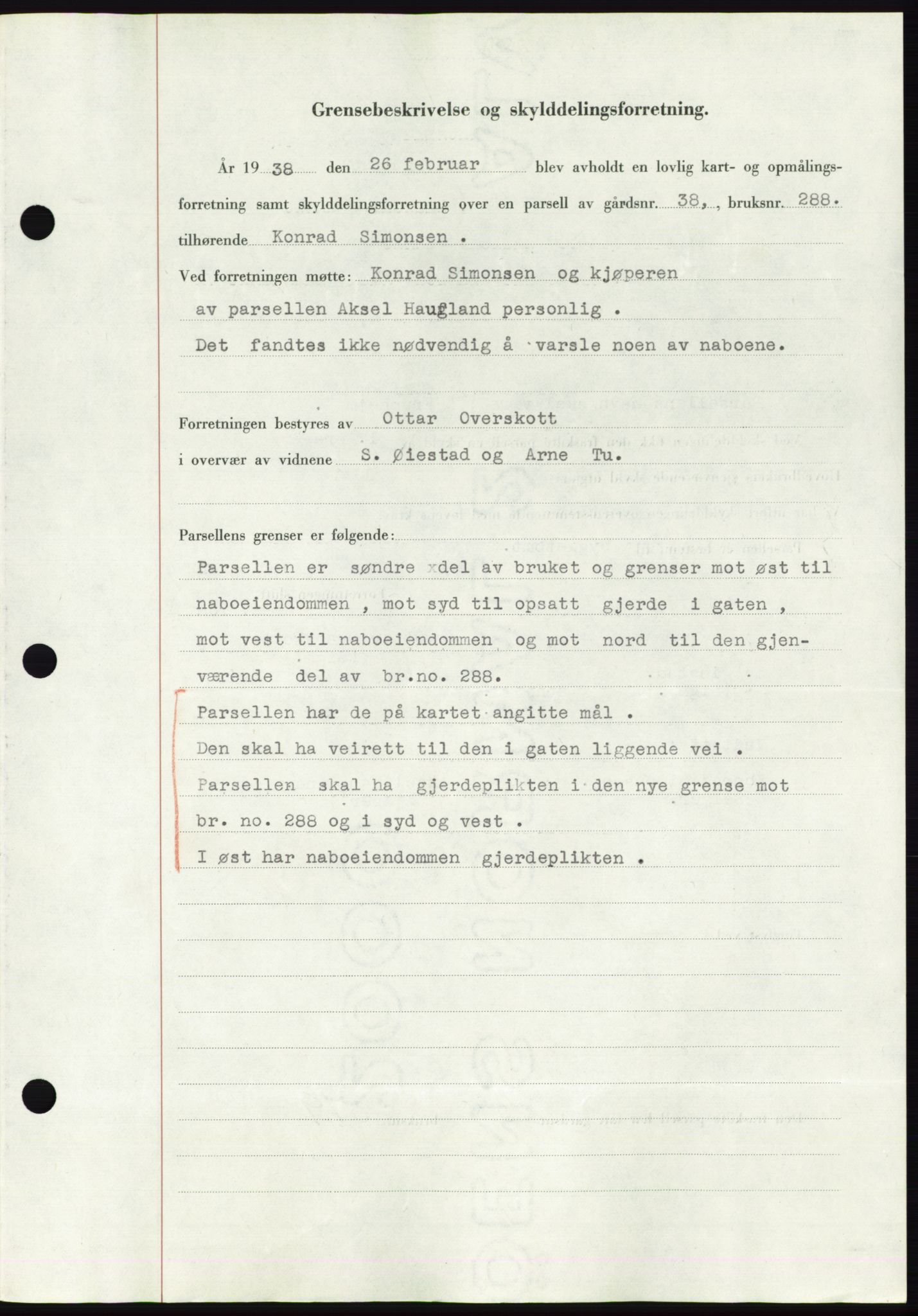 Jæren sorenskriveri, SAST/A-100310/03/G/Gba/L0071: Mortgage book, 1938-1938, Diary no: : 2206/1938