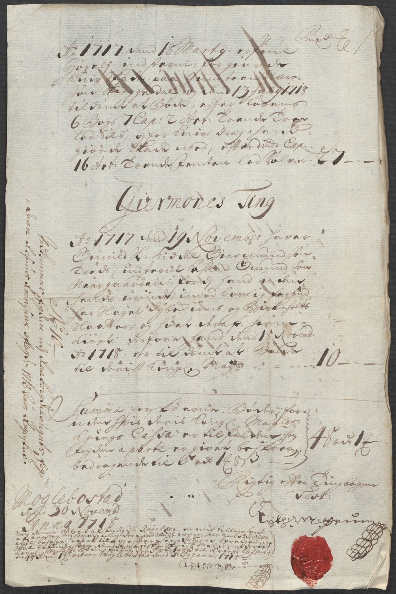 Rentekammeret inntil 1814, Reviderte regnskaper, Fogderegnskap, AV/RA-EA-4092/R40/L2453: Fogderegnskap Råbyggelag, 1718-1719, p. 102