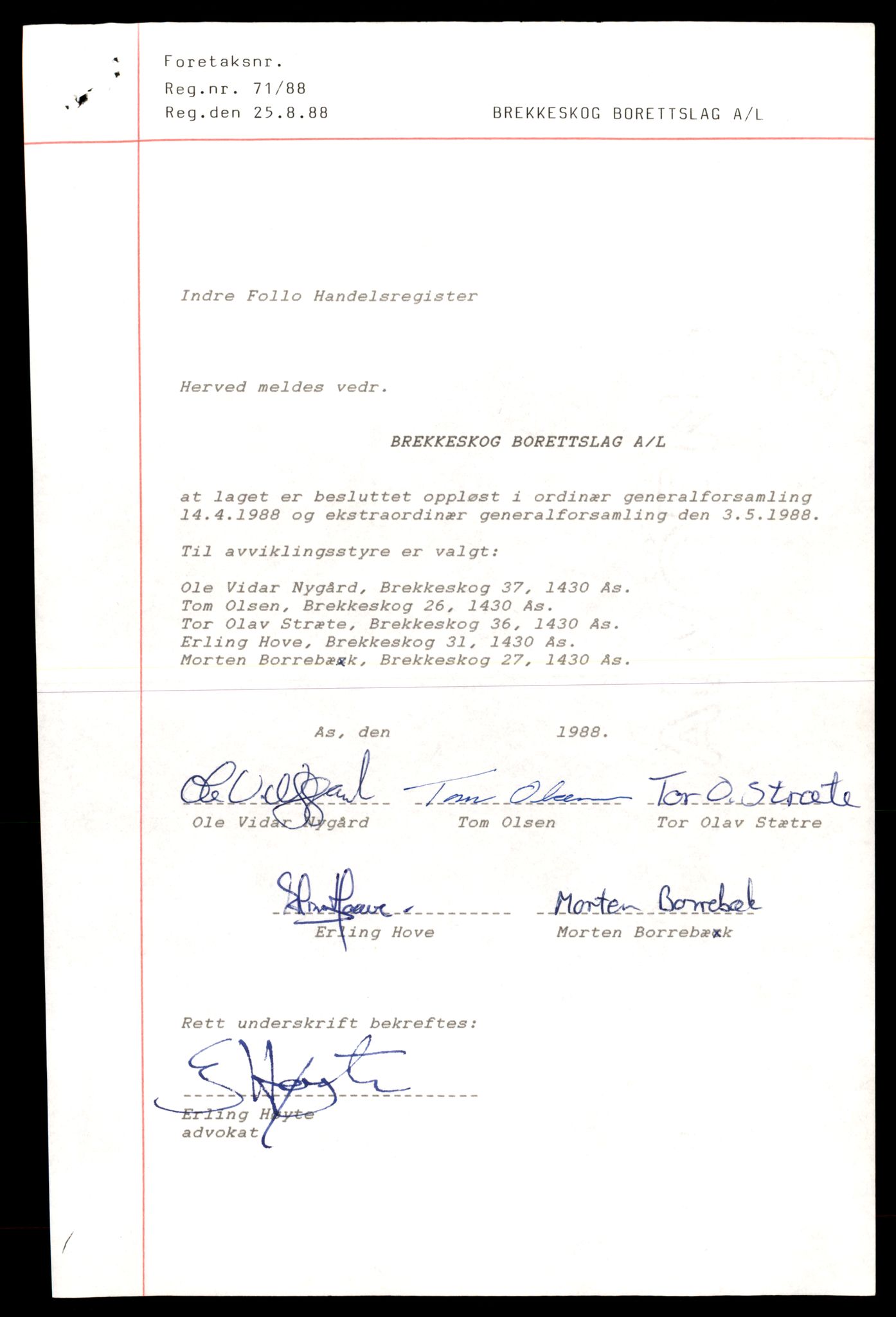Indre Follo tingrett, SAT/A-10086/K/Kb/Kbc/L0011: Ansvarlig selskap, B - Å, 1944-1990, p. 3