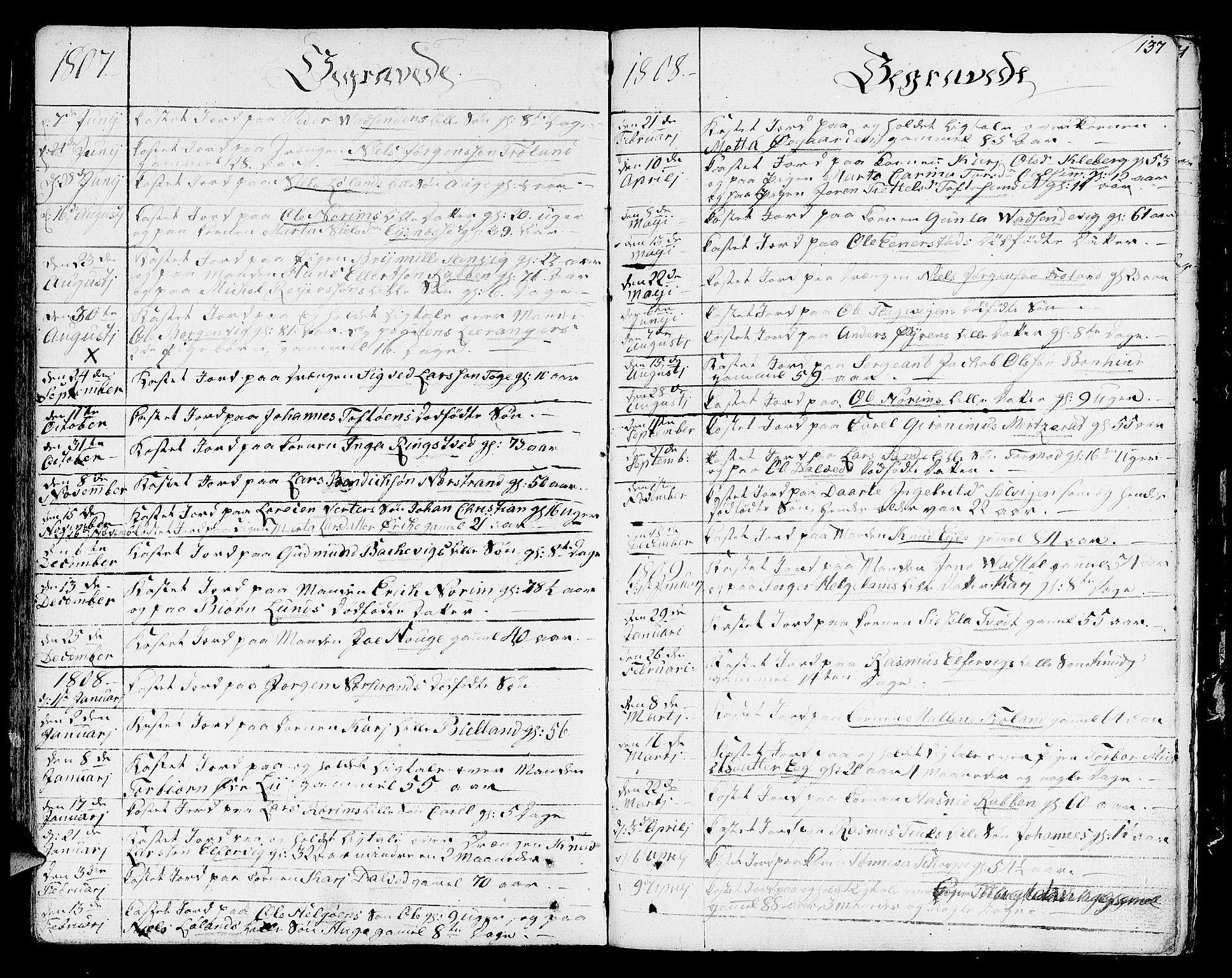 Nedstrand sokneprestkontor, SAST/A-101841/01/IV: Parish register (official) no. A 5, 1795-1816, p. 137