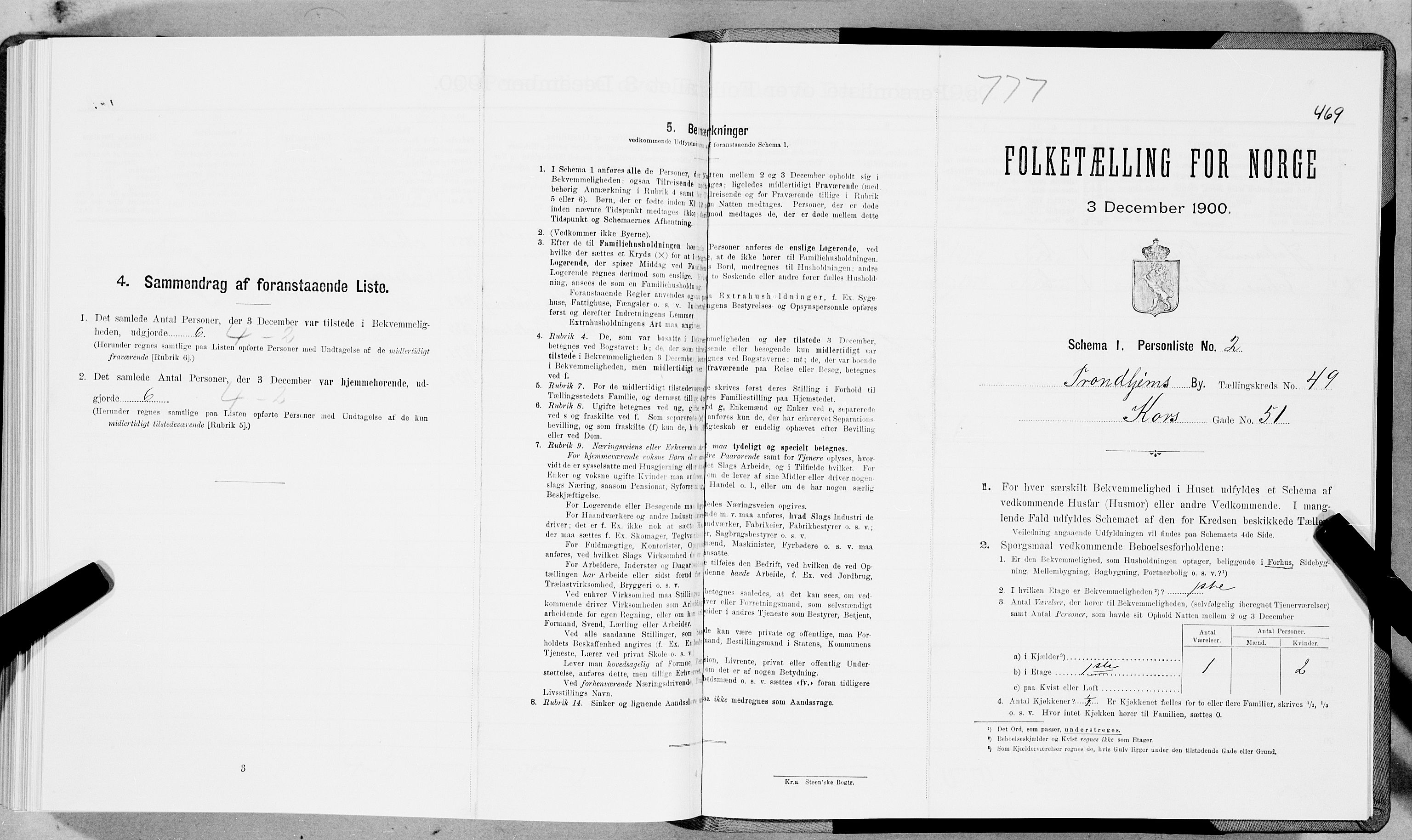 SAT, 1900 census for Trondheim, 1900, p. 8311