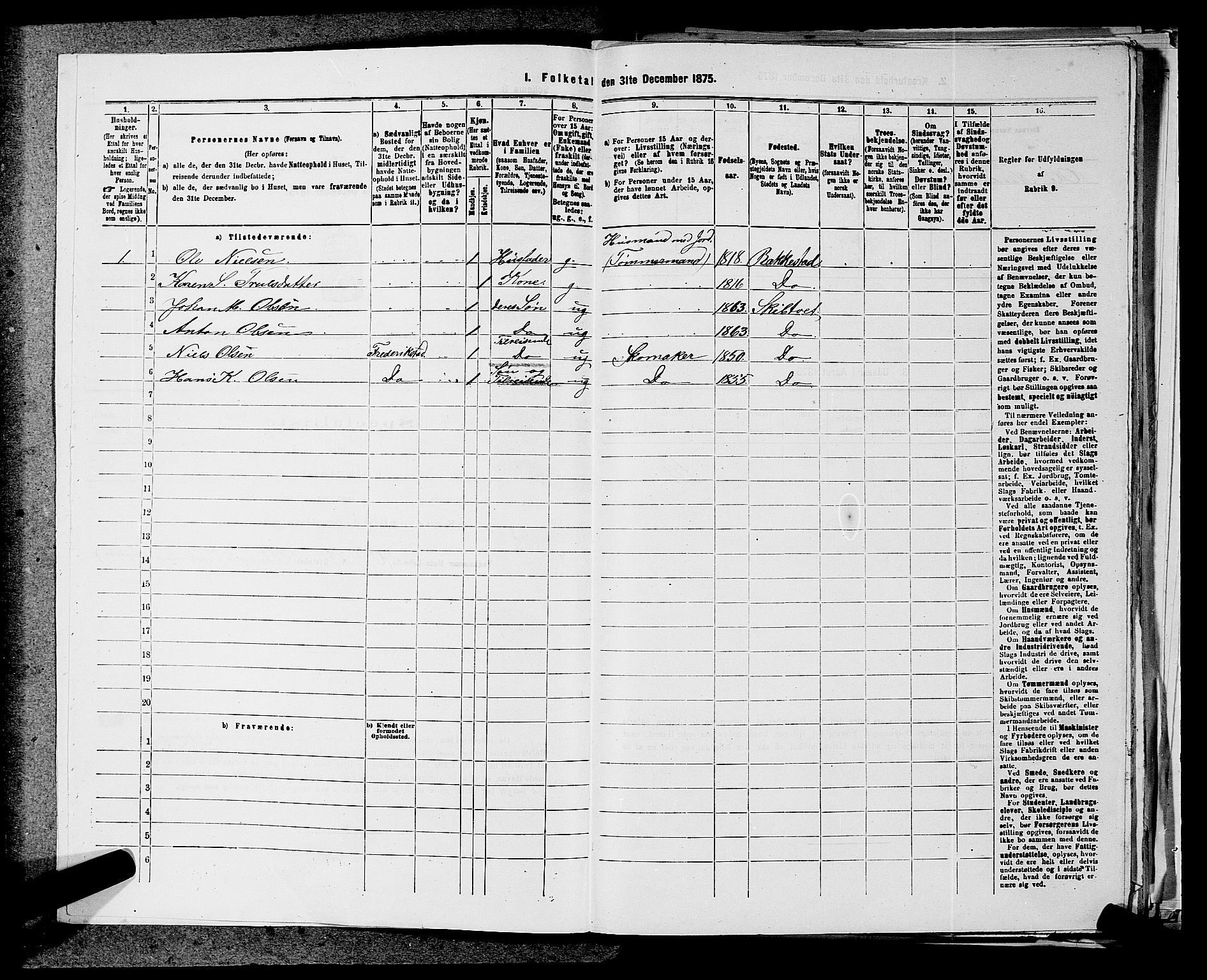 RA, 1875 census for 0127P Skiptvet, 1875, p. 891