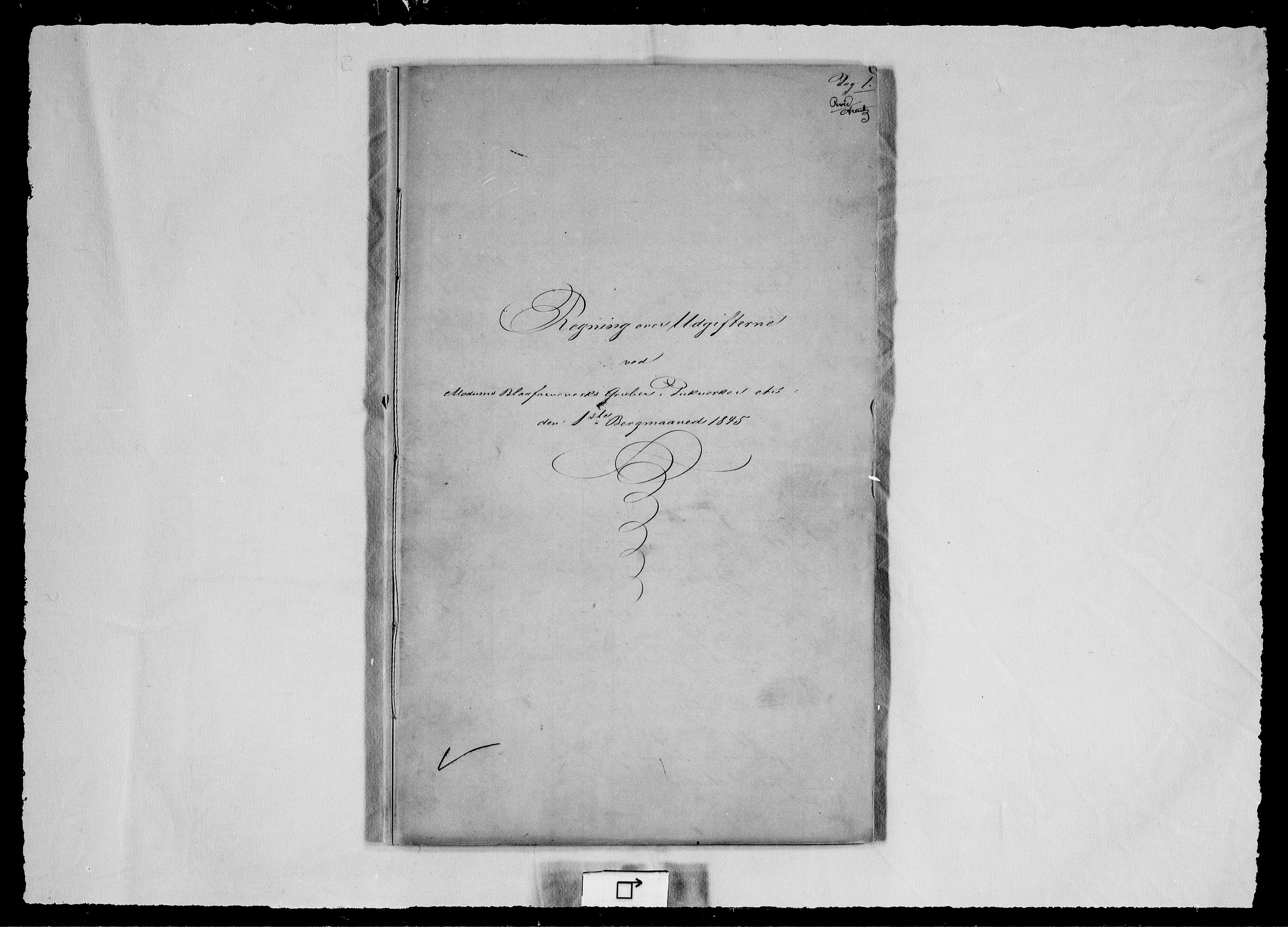Modums Blaafarveværk, RA/PA-0157/G/Gd/Gdd/L0271/0001: -- / Regning over gruver pukkverk m.v., 1845, p. 2