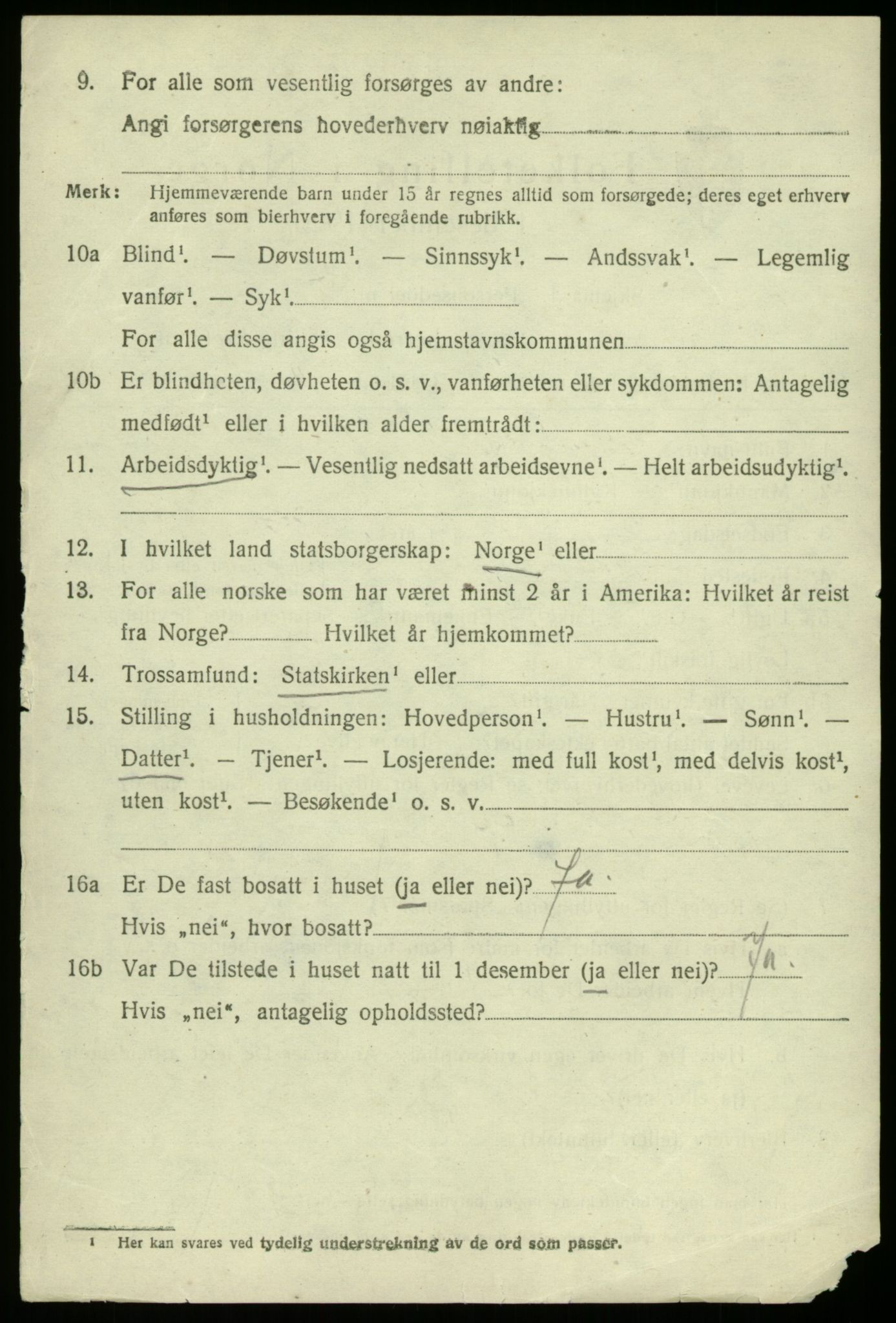 SAB, 1920 census for Fana, 1920, p. 5482