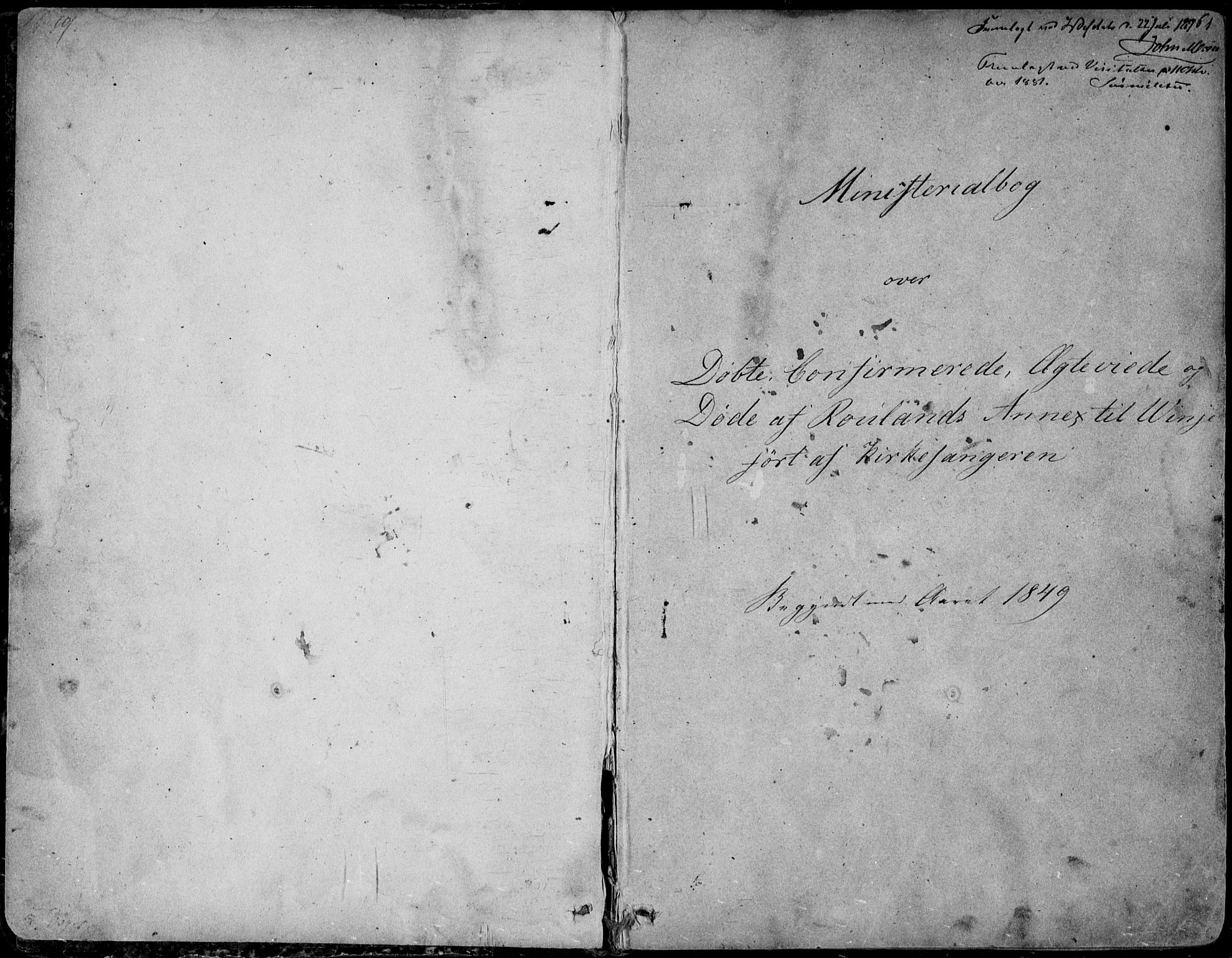 Rauland kirkebøker, SAKO/A-292/G/Ga/L0002: Parish register (copy) no. I 2, 1849-1935, p. 1-2