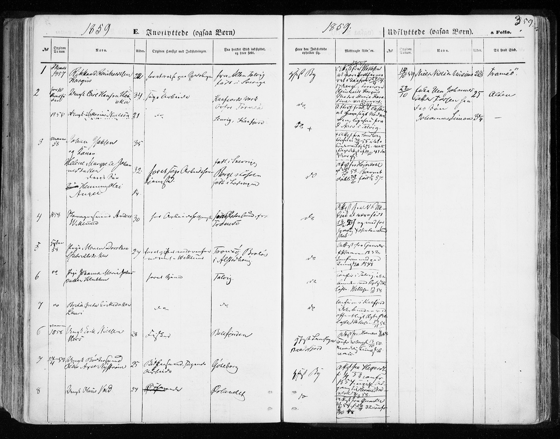 Hammerfest sokneprestkontor, SATØ/S-1347/H/Ha/L0005.kirke: Parish register (official) no. 5, 1857-1869, p. 359
