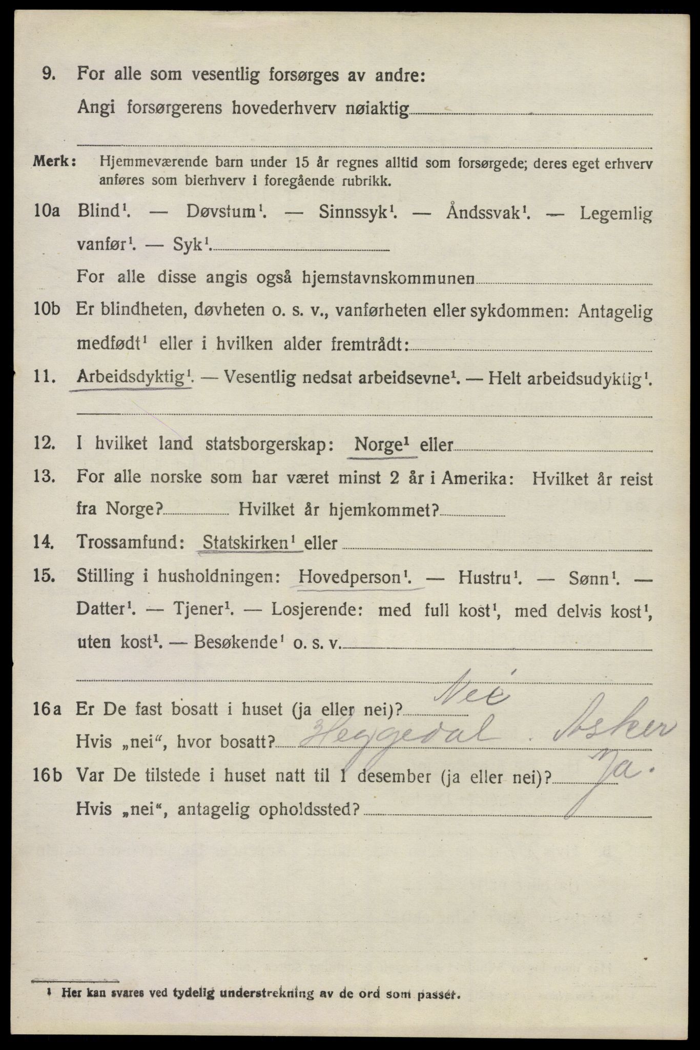 SAO, 1920 census for Asker, 1920, p. 10265