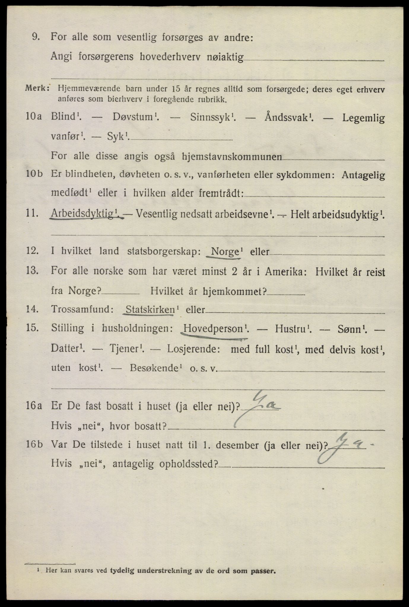 SAKO, 1920 census for Solum, 1920, p. 4077
