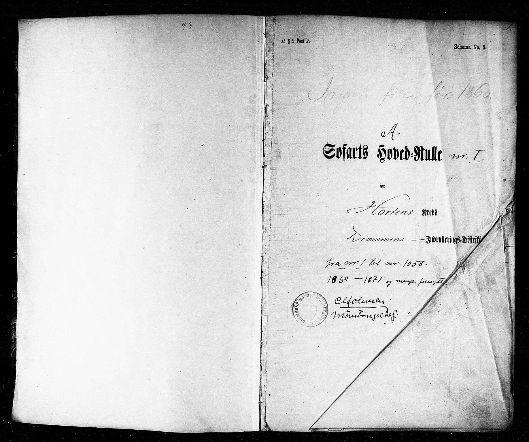 Horten innrulleringskontor, SAKO/A-785/F/Fc/L0005: Hovedrulle, 1869-1871, p. 2