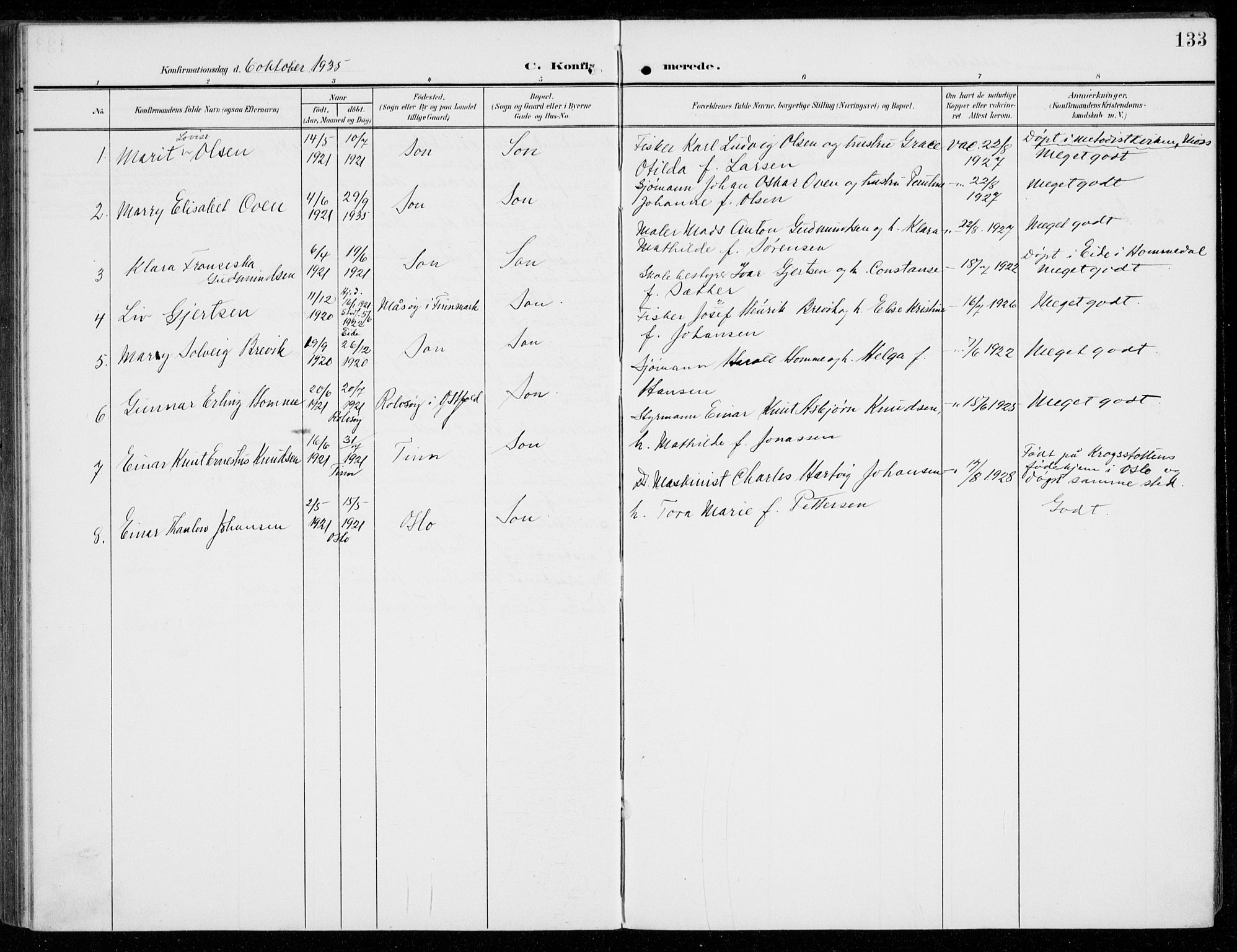 Vestby prestekontor Kirkebøker, SAO/A-10893/F/Fc/L0002: Parish register (official) no. III 2, 1906-1940, p. 133