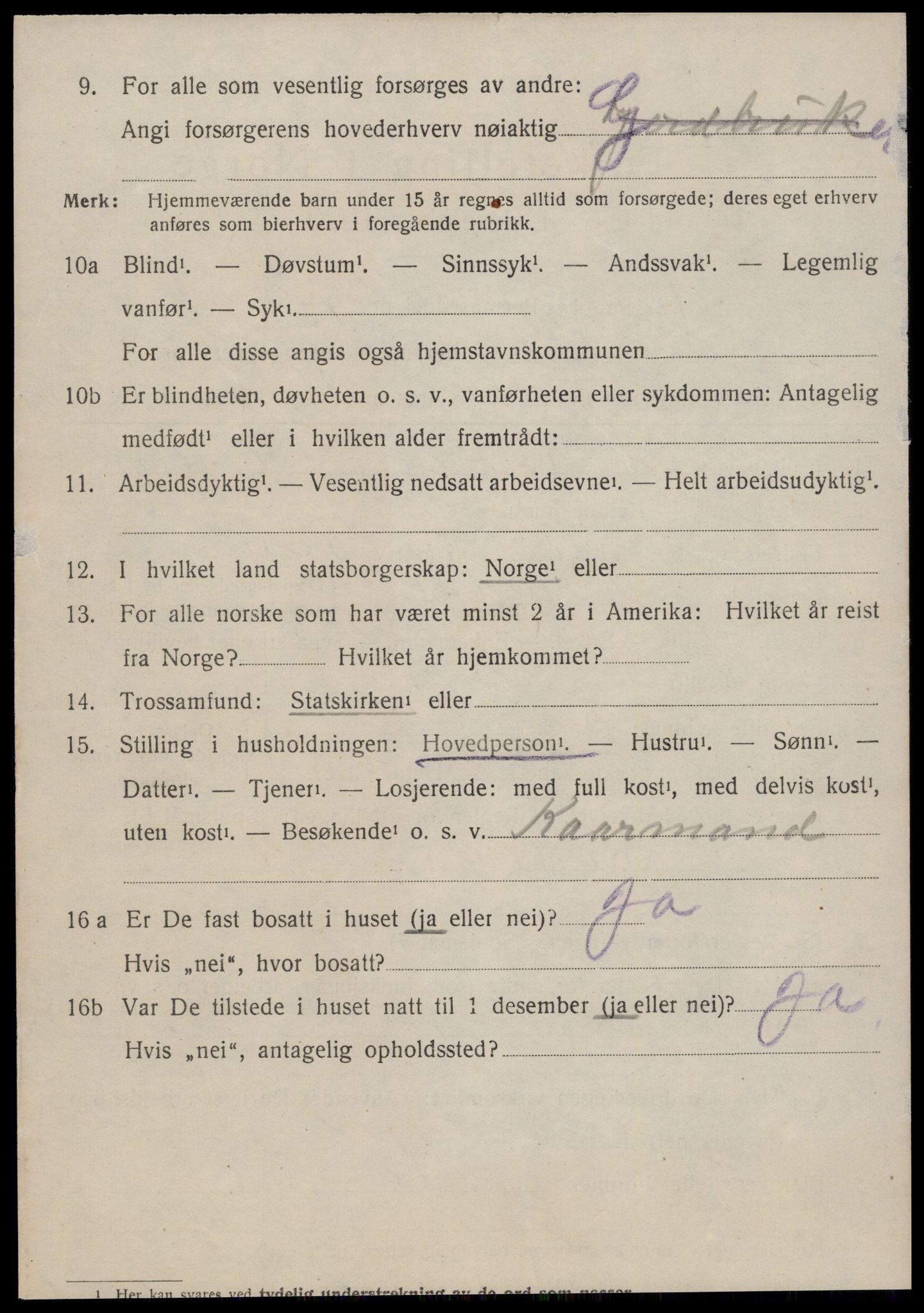 SAT, 1920 census for Norddal, 1920, p. 2982