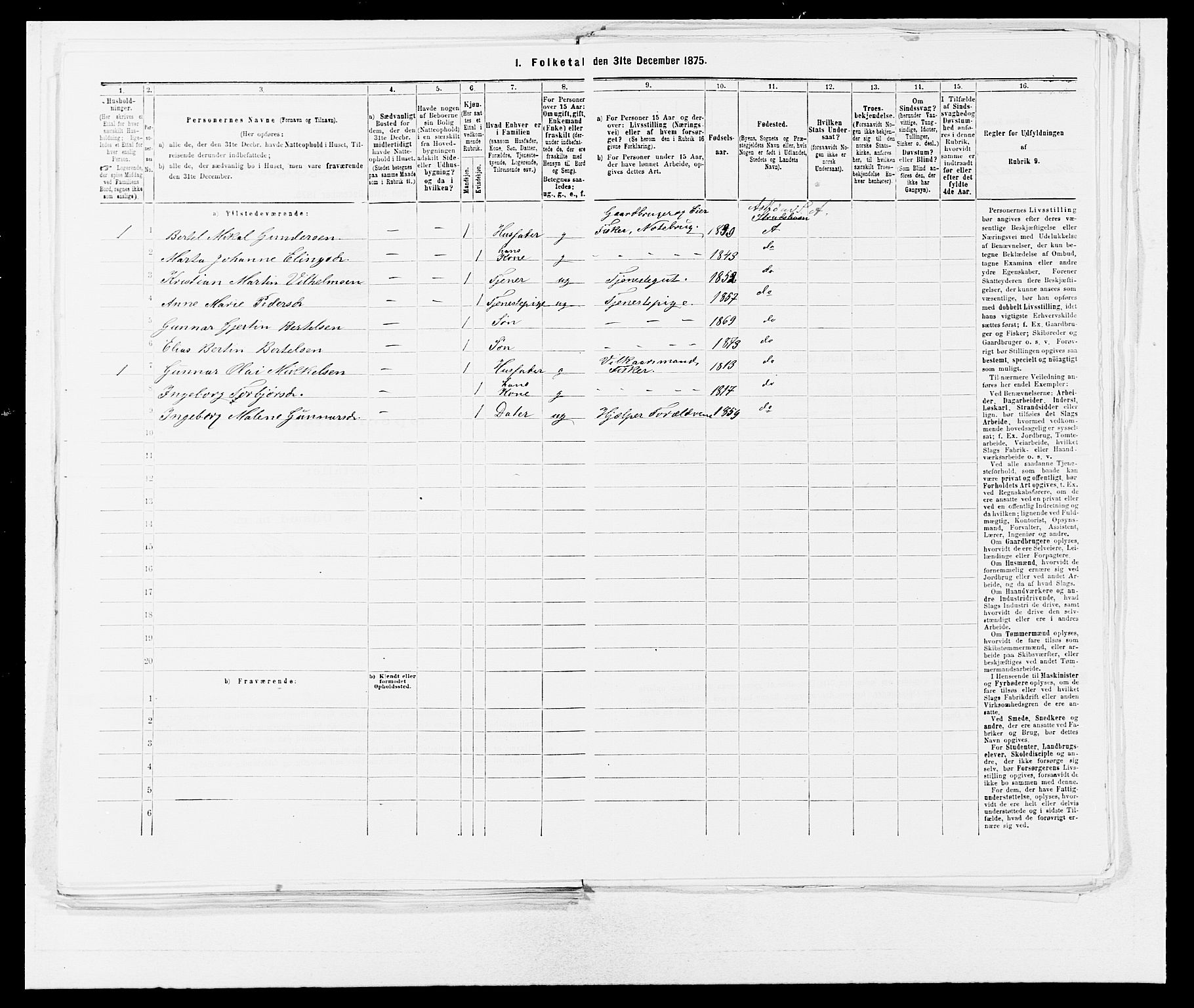 SAB, 1875 census for 1247P Askøy, 1875, p. 300