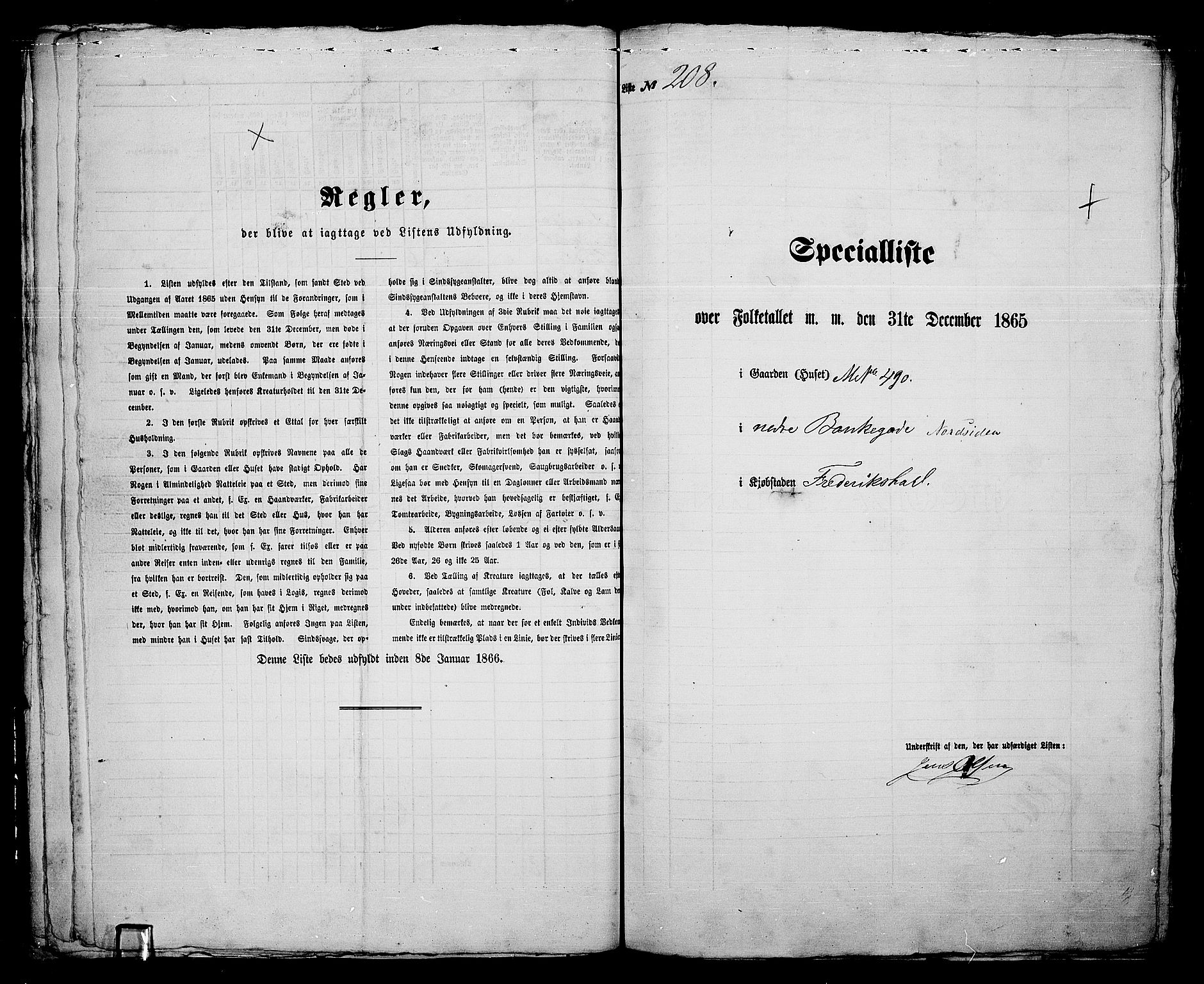 RA, 1865 census for Fredrikshald, 1865, p. 435