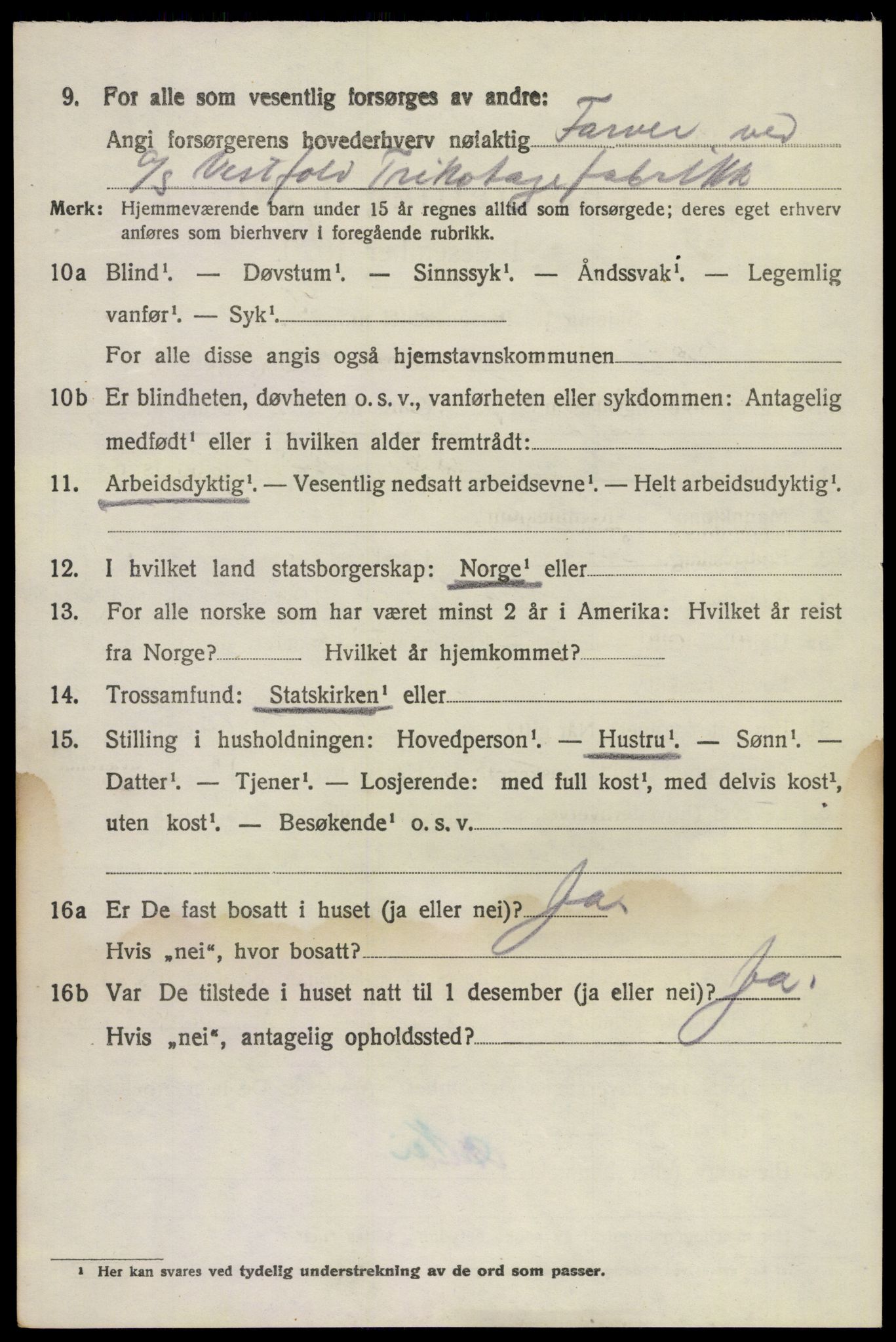 SAKO, 1920 census for Brunlanes, 1920, p. 5756