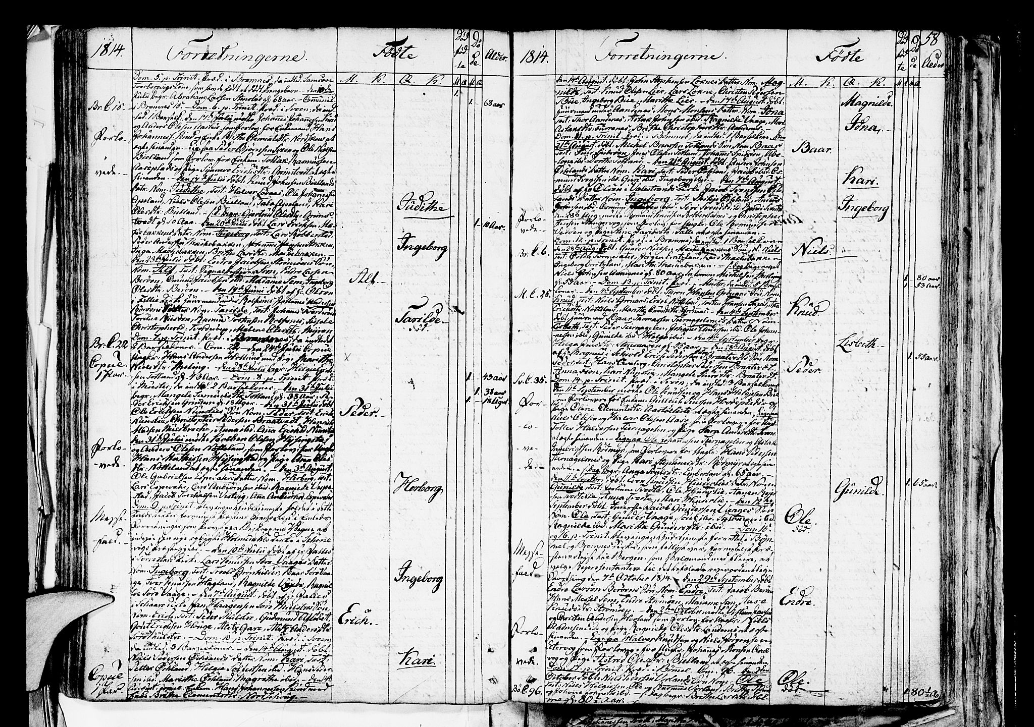 Finnås sokneprestembete, SAB/A-99925/H/Ha/Haa/Haaa/L0004: Parish register (official) no. A 4, 1804-1830, p. 58