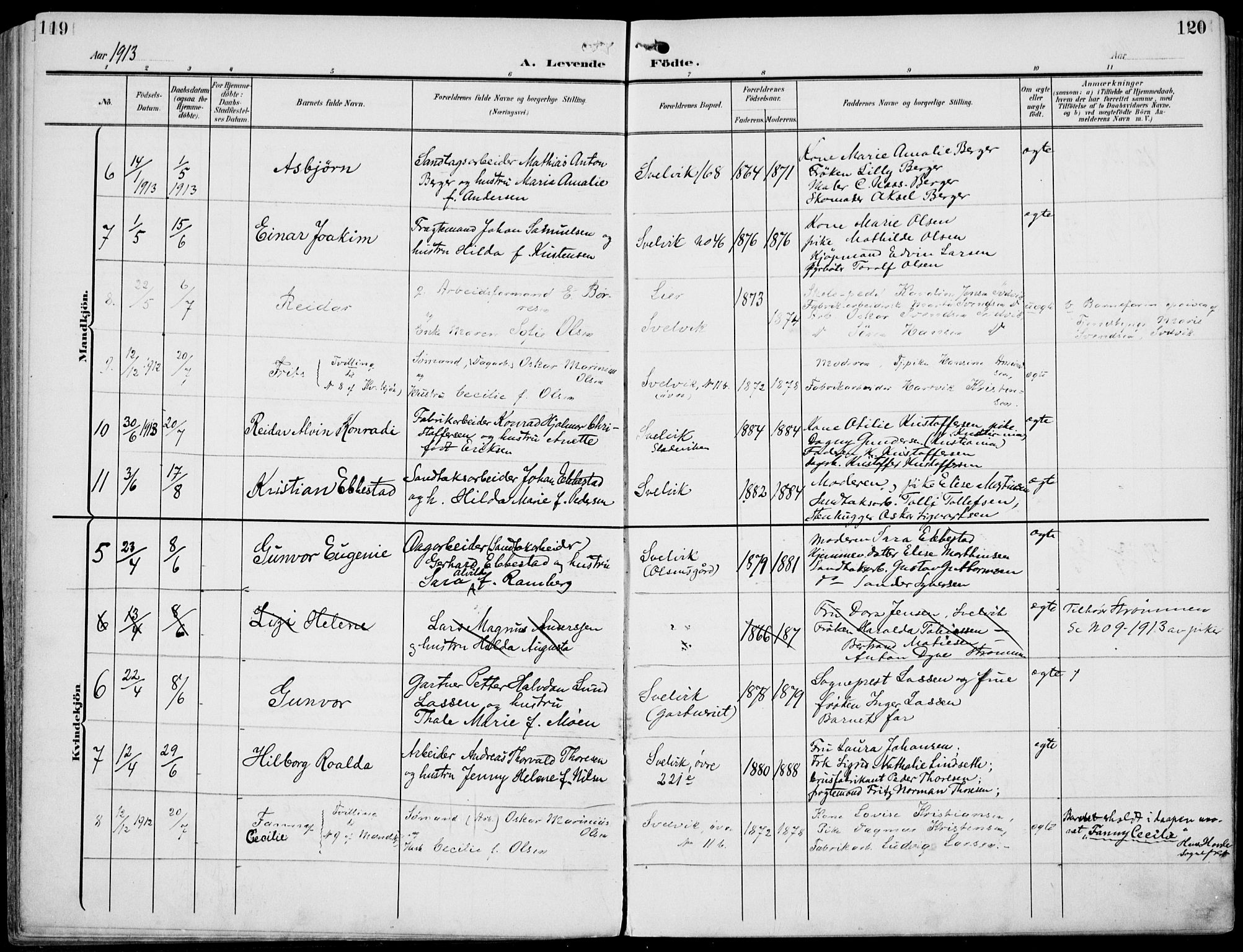 Strømm kirkebøker, AV/SAKO-A-322/F/Fb/L0002: Parish register (official) no. II 2, 1900-1919, p. 119-120