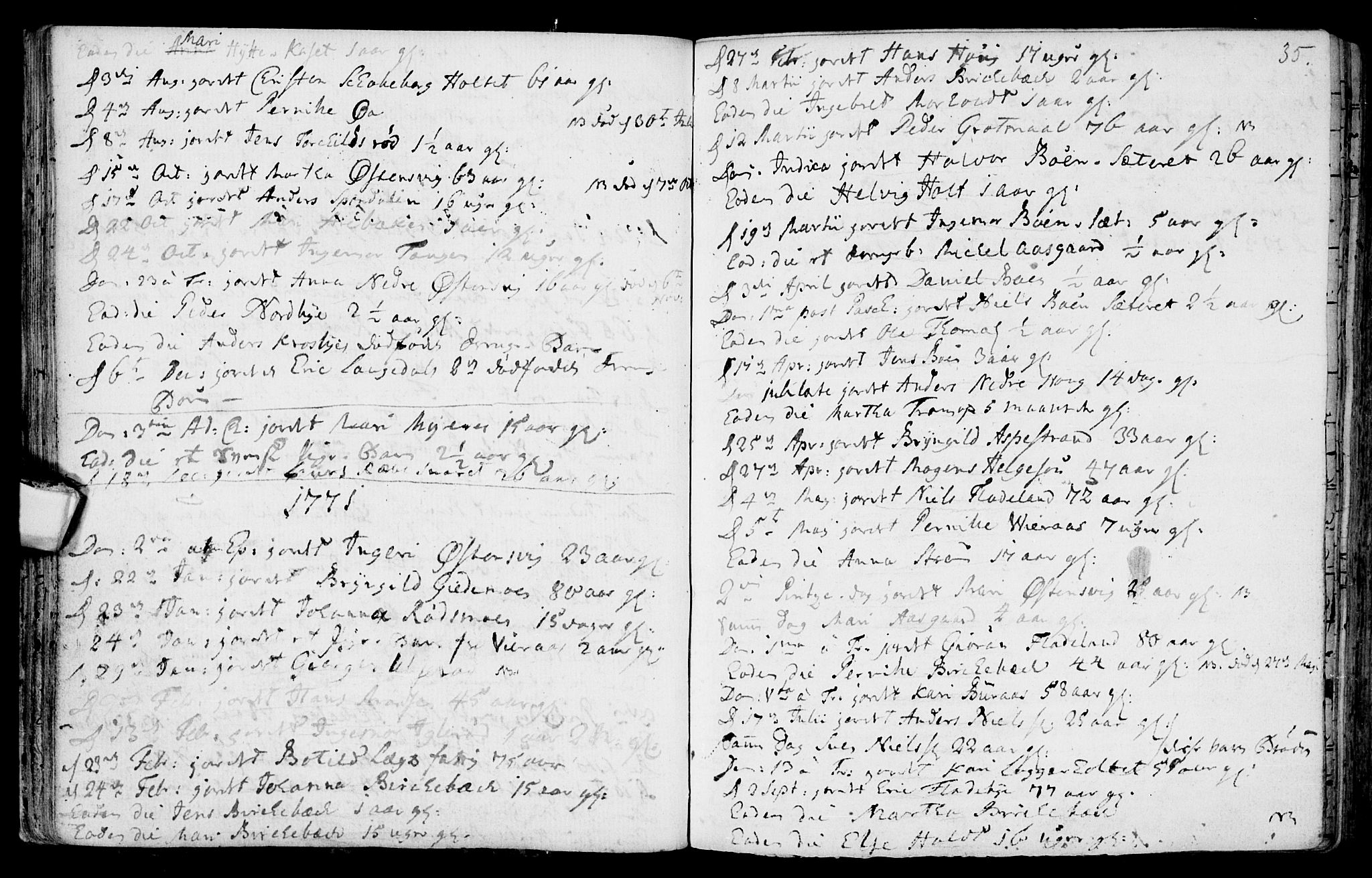 Aremark prestekontor Kirkebøker, SAO/A-10899/F/Fa/L0003: Parish register (official) no. I 3, 1745-1795, p. 35