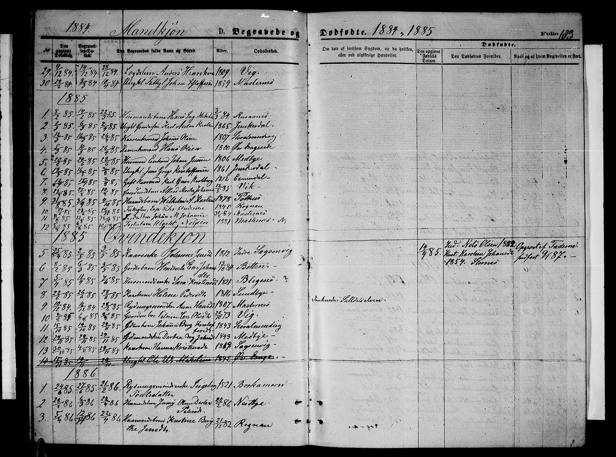 Ministerialprotokoller, klokkerbøker og fødselsregistre - Nordland, SAT/A-1459/847/L0679: Parish register (copy) no. 847C07, 1870-1888, p. 183