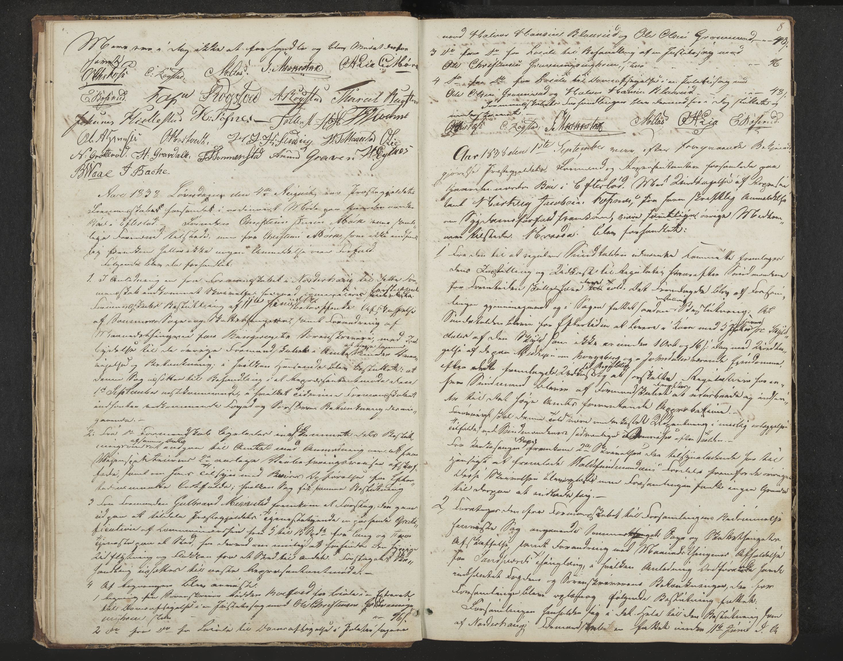 Sandsvær formannskap, IKAK/0629021-1/A/L0001: Møtebok med register, 1837-1846, p. 8