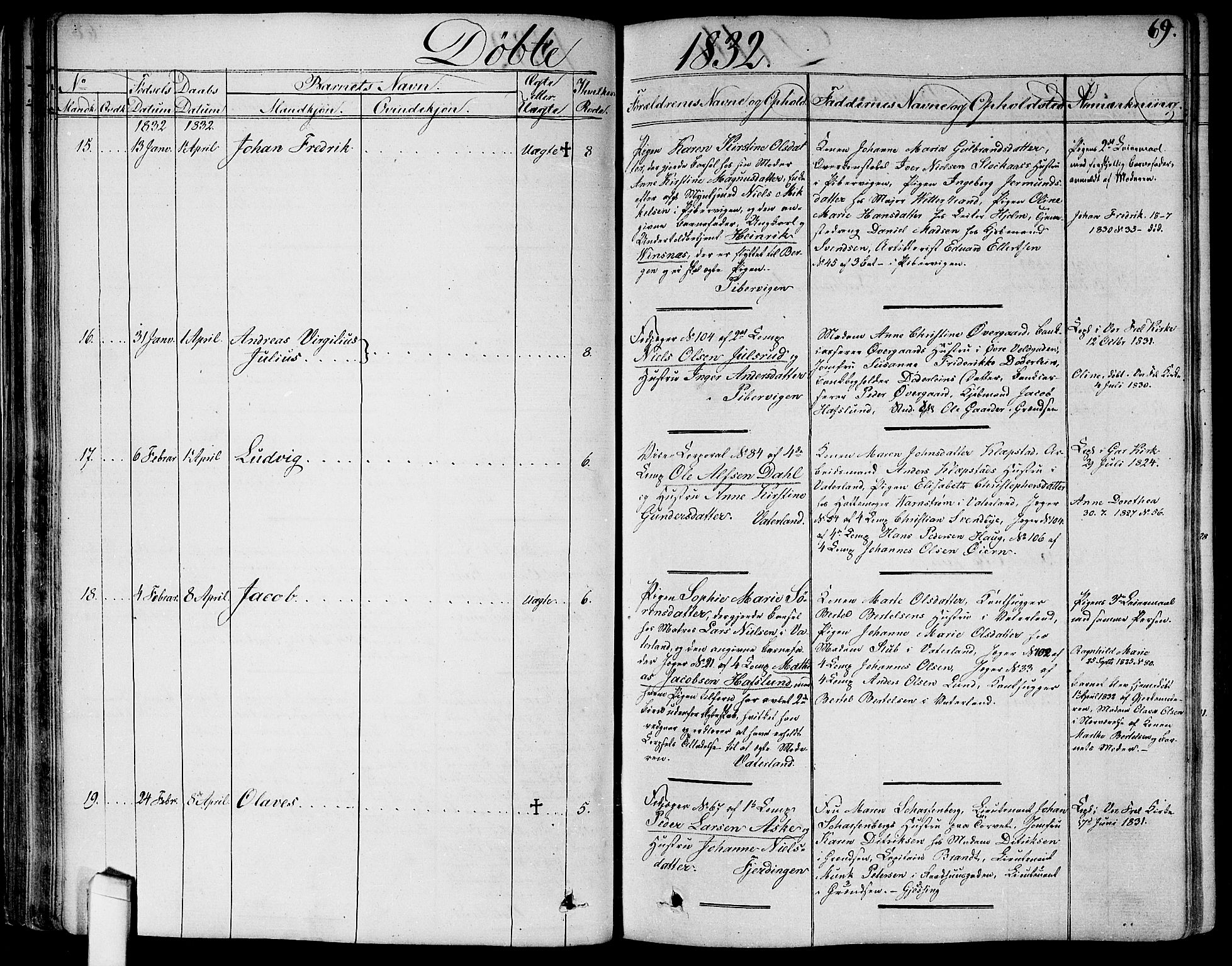 Garnisonsmenigheten Kirkebøker, SAO/A-10846/G/Ga/L0004: Parish register (copy) no. 4, 1828-1840, p. 69