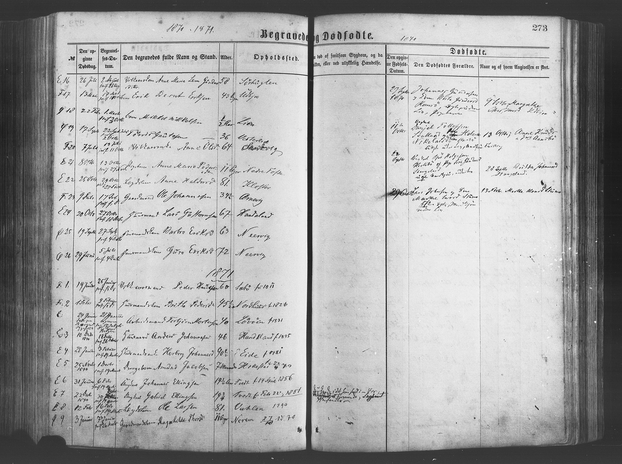 Fjelberg sokneprestembete, AV/SAB-A-75201/H/Haa: Parish register (official) no. A 8, 1866-1879, p. 273
