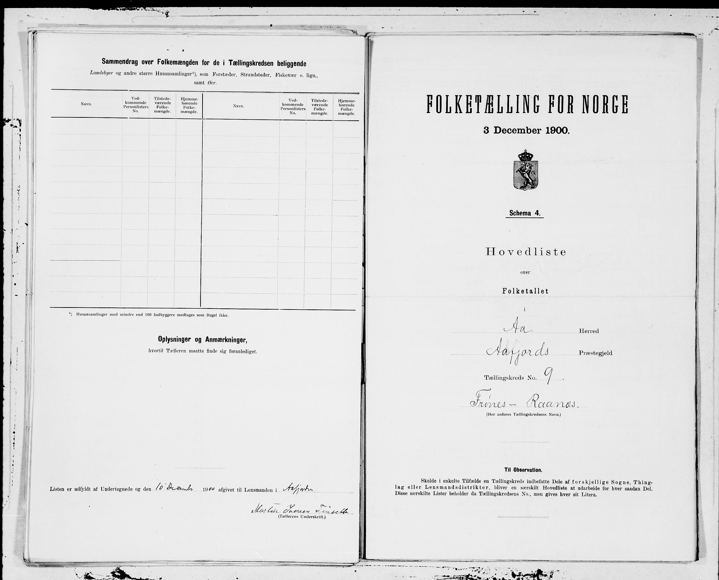 SAT, 1900 census for Aa, 1900, p. 18