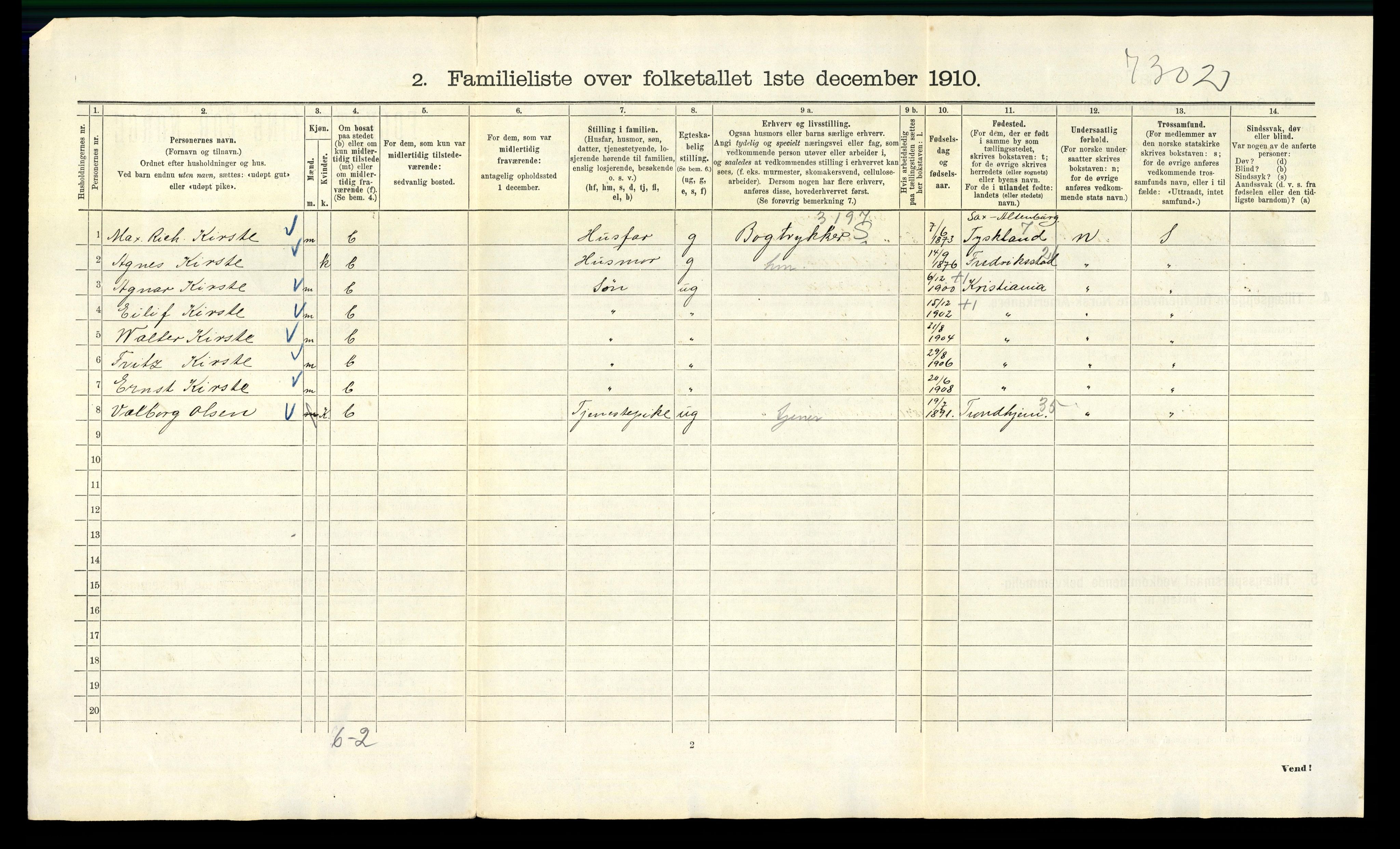 RA, 1910 census for Kristiania, 1910, p. 93632