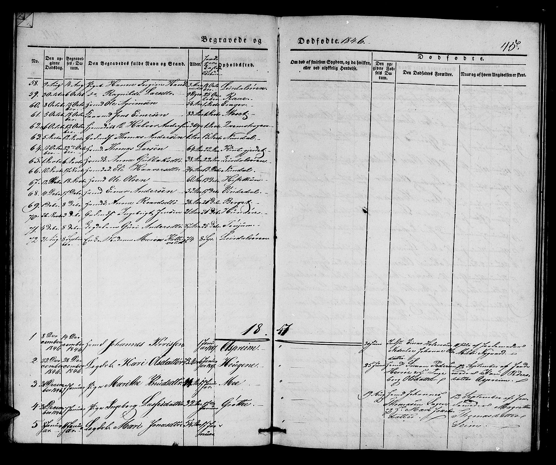 Lærdal sokneprestembete, AV/SAB-A-81201: Parish register (official) no. A 9, 1835-1857, p. 45