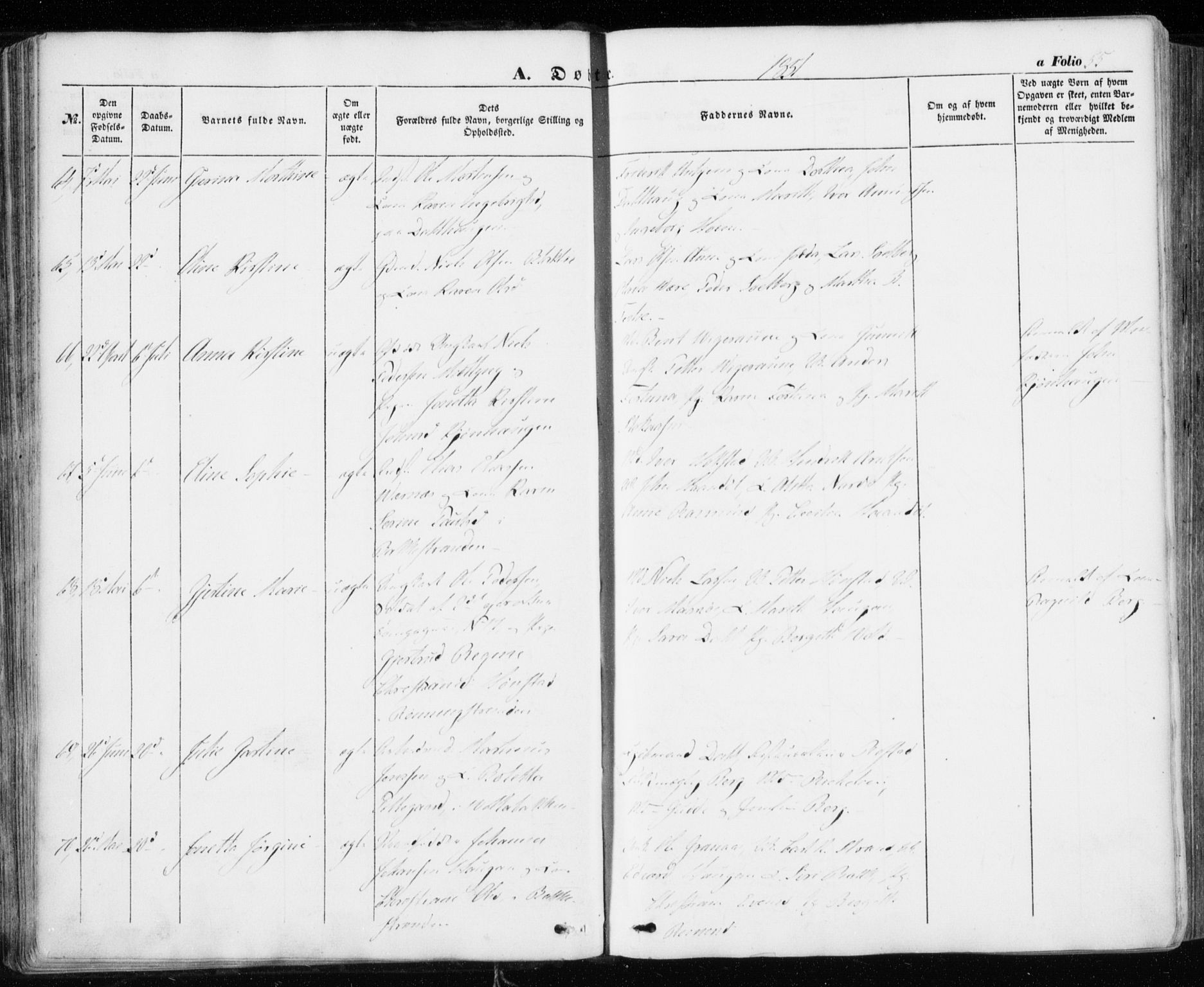 Ministerialprotokoller, klokkerbøker og fødselsregistre - Sør-Trøndelag, AV/SAT-A-1456/606/L0291: Parish register (official) no. 606A06, 1848-1856, p. 55