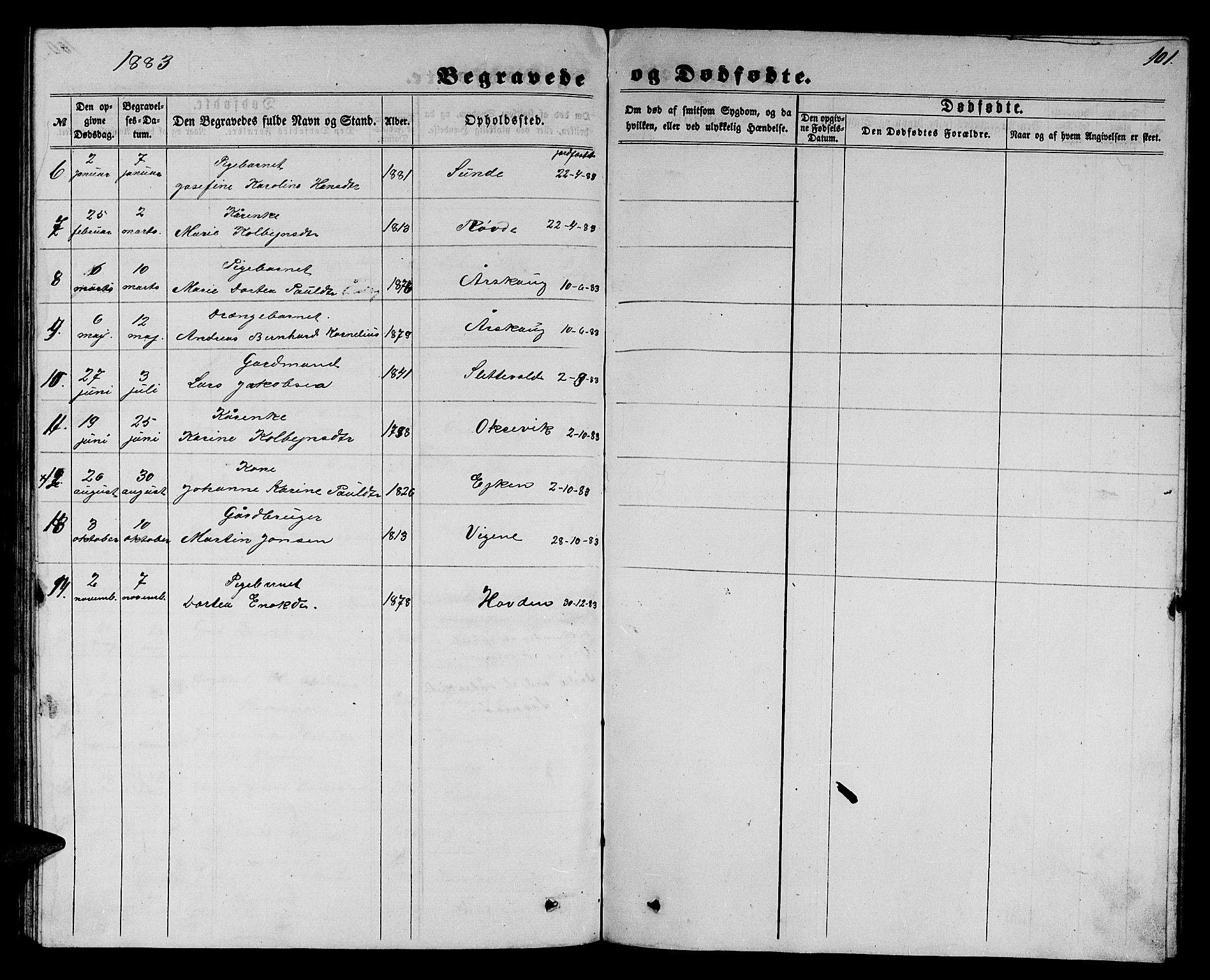 Ministerialprotokoller, klokkerbøker og fødselsregistre - Møre og Romsdal, SAT/A-1454/504/L0059: Parish register (copy) no. 504C01, 1863-1883, p. 101