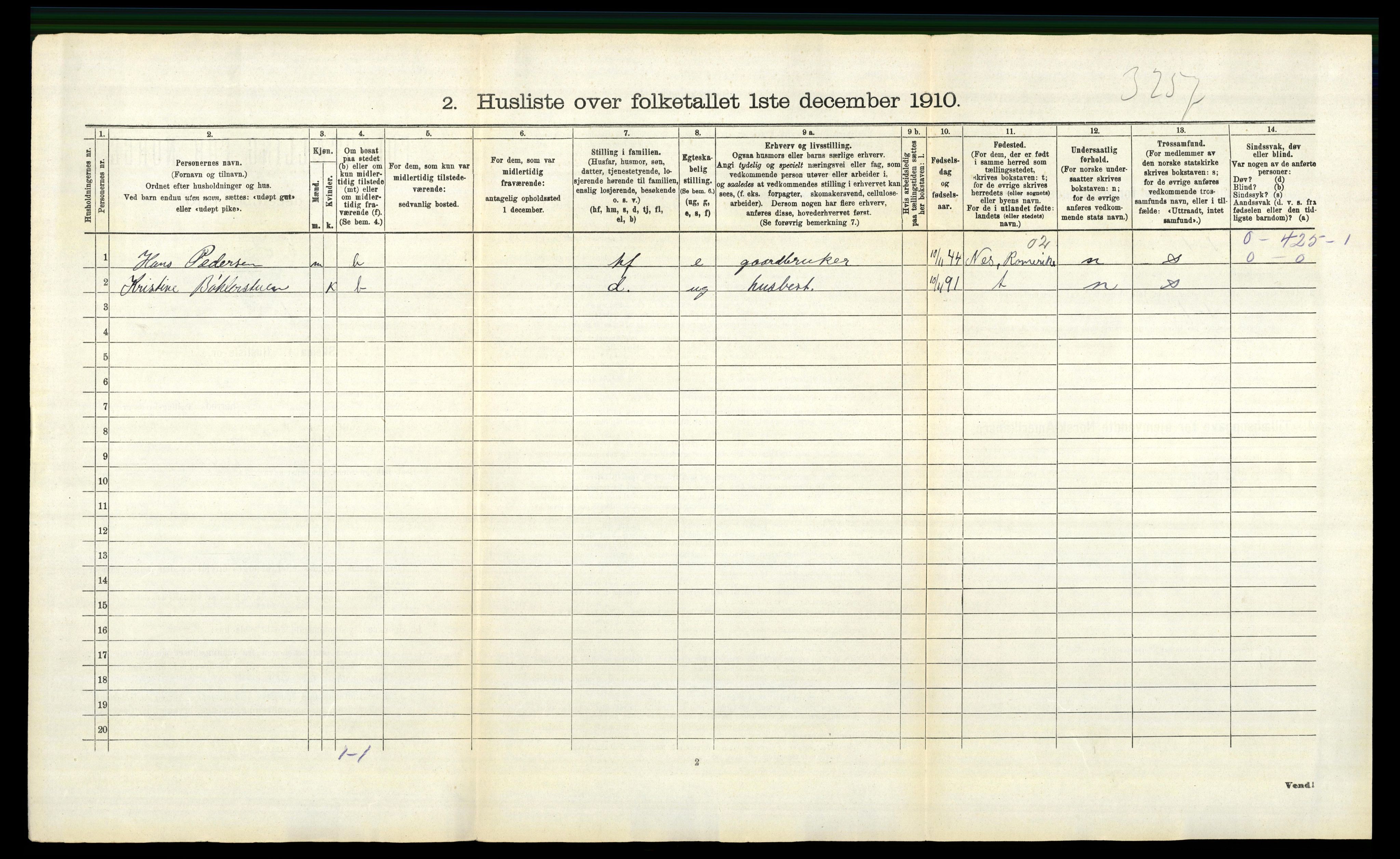 RA, 1910 census for Sørum, 1910, p. 130