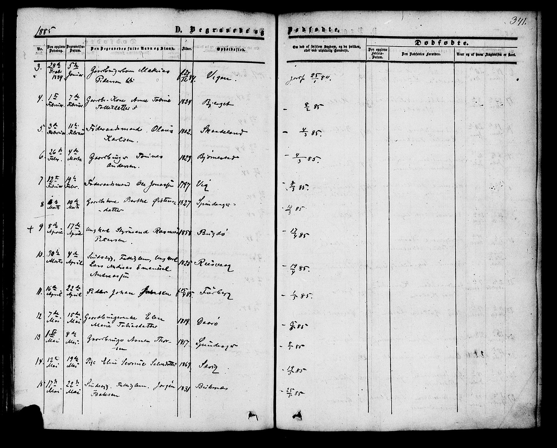 Herad sokneprestkontor, AV/SAK-1111-0018/F/Fa/Fab/L0004: Parish register (official) no. A 4, 1853-1885, p. 341