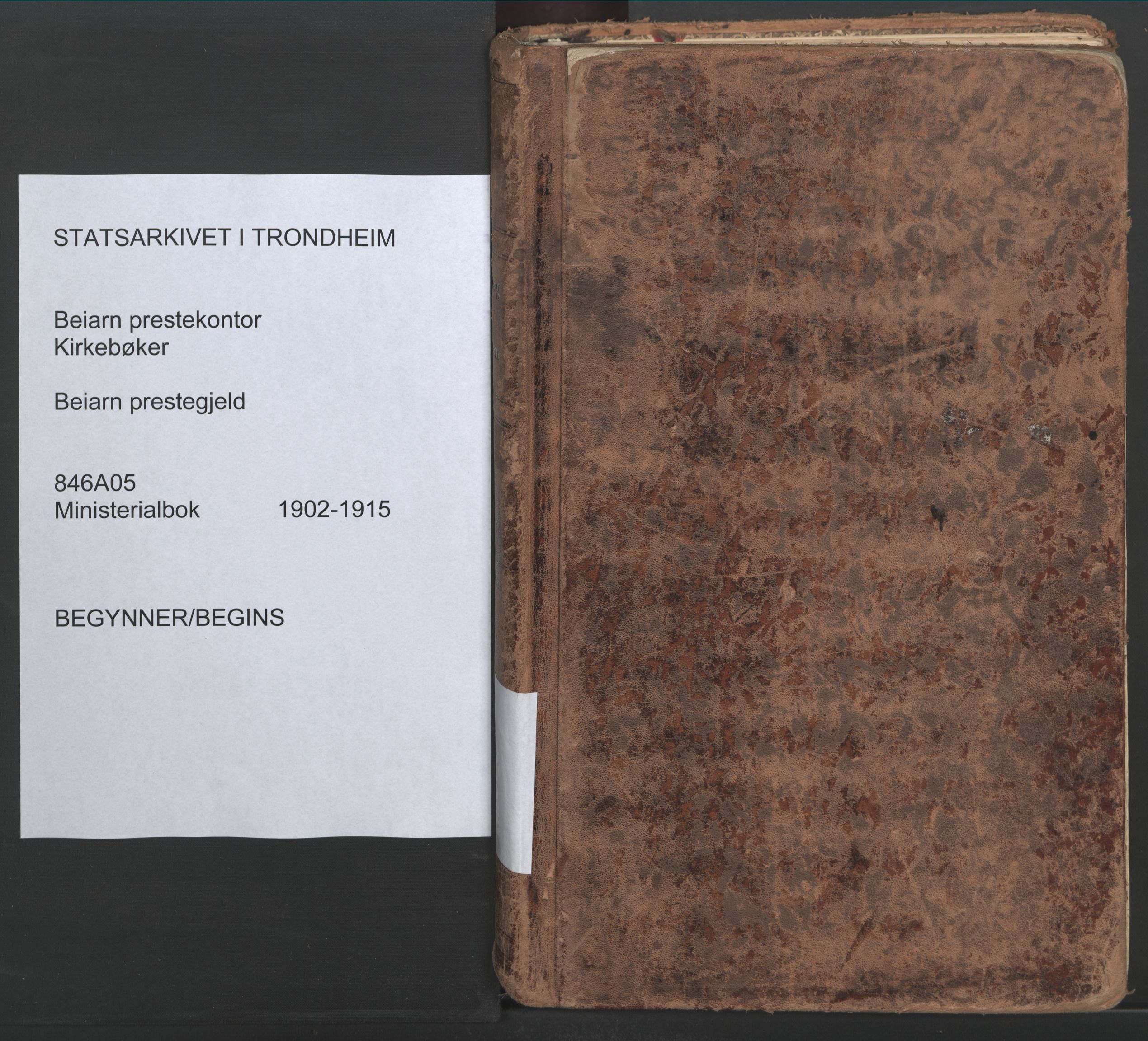 Ministerialprotokoller, klokkerbøker og fødselsregistre - Nordland, SAT/A-1459/846/L0647: Parish register (official) no. 846A05, 1902-1915