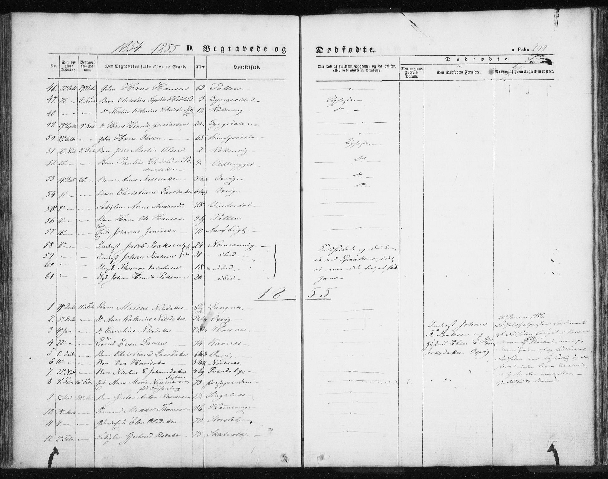 Lyngen sokneprestembete, SATØ/S-1289/H/He/Hea/L0004kirke: Parish register (official) no. 4, 1839-1858, p. 299