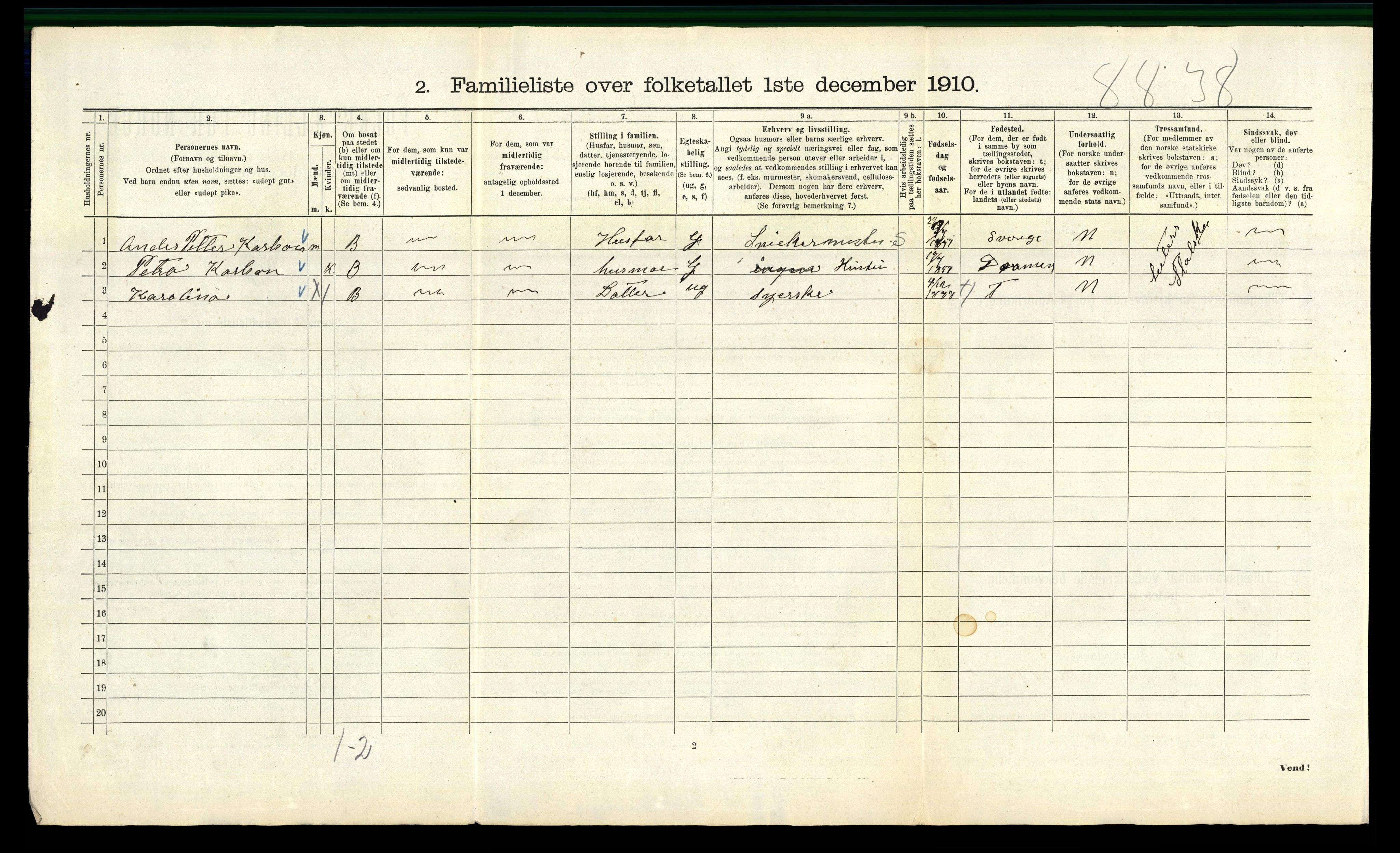 RA, 1910 census for Kristiania, 1910, p. 56194