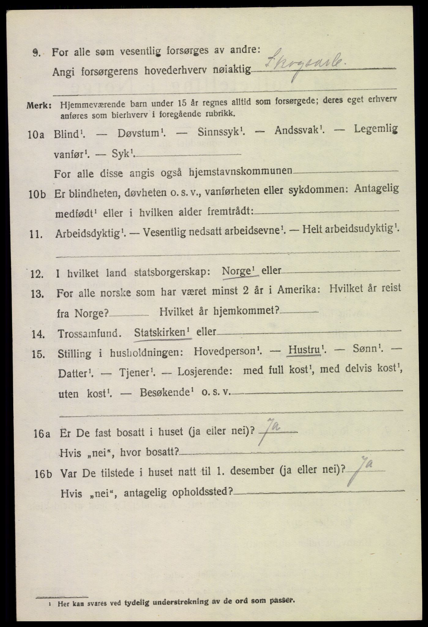 SAH, 1920 census for Stange, 1920, p. 14584