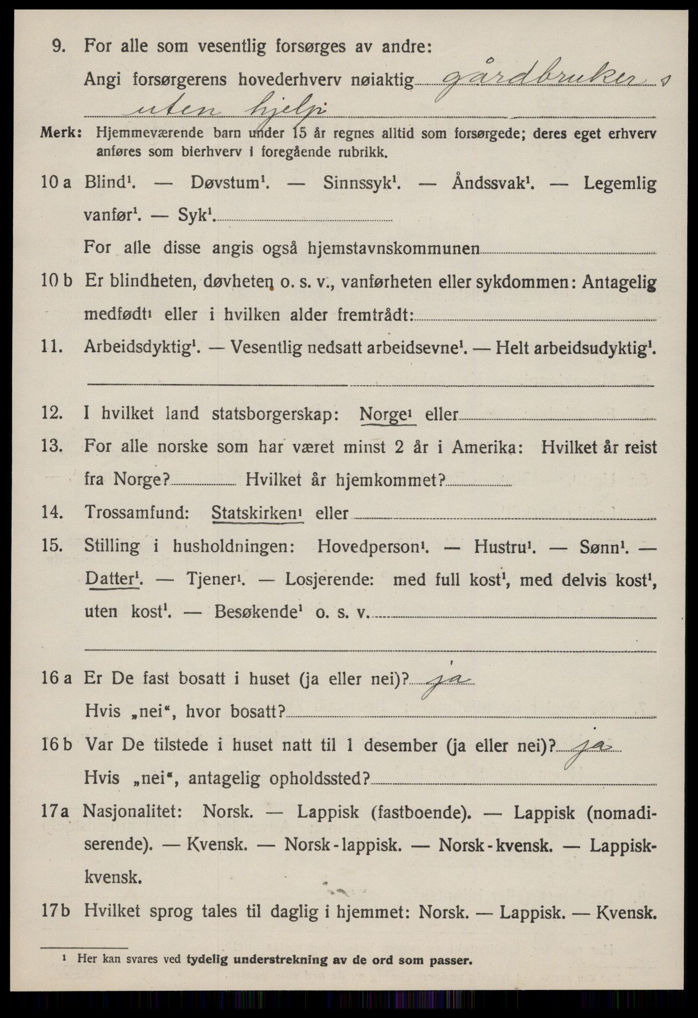 SAT, 1920 census for Oppdal, 1920, p. 2404