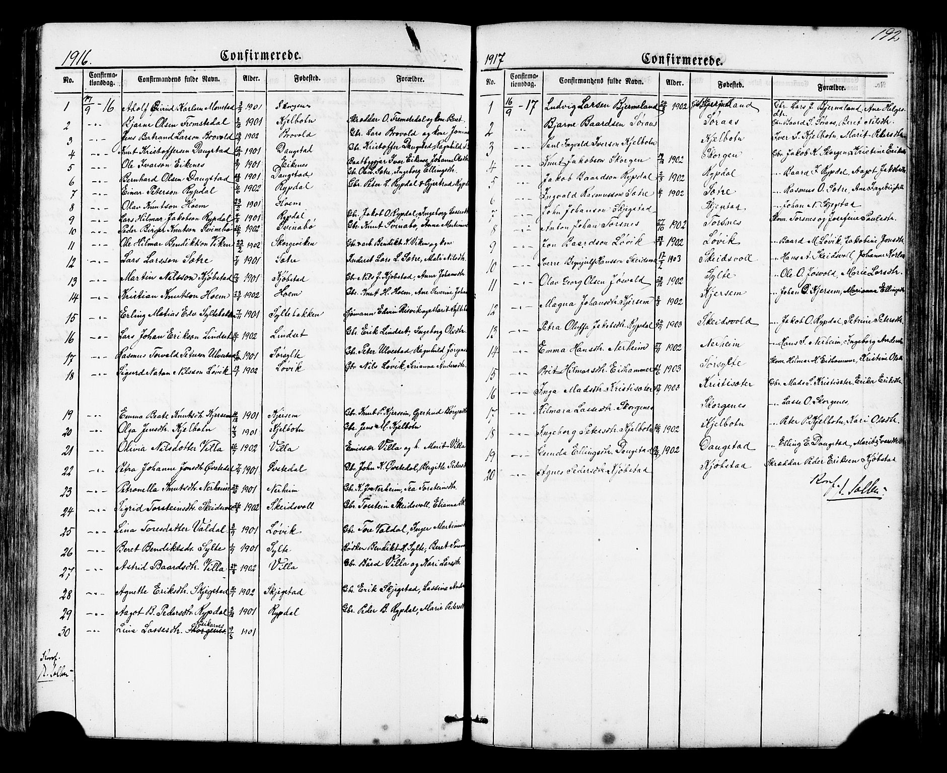 Ministerialprotokoller, klokkerbøker og fødselsregistre - Møre og Romsdal, SAT/A-1454/541/L0547: Parish register (copy) no. 541C02, 1867-1921, p. 192