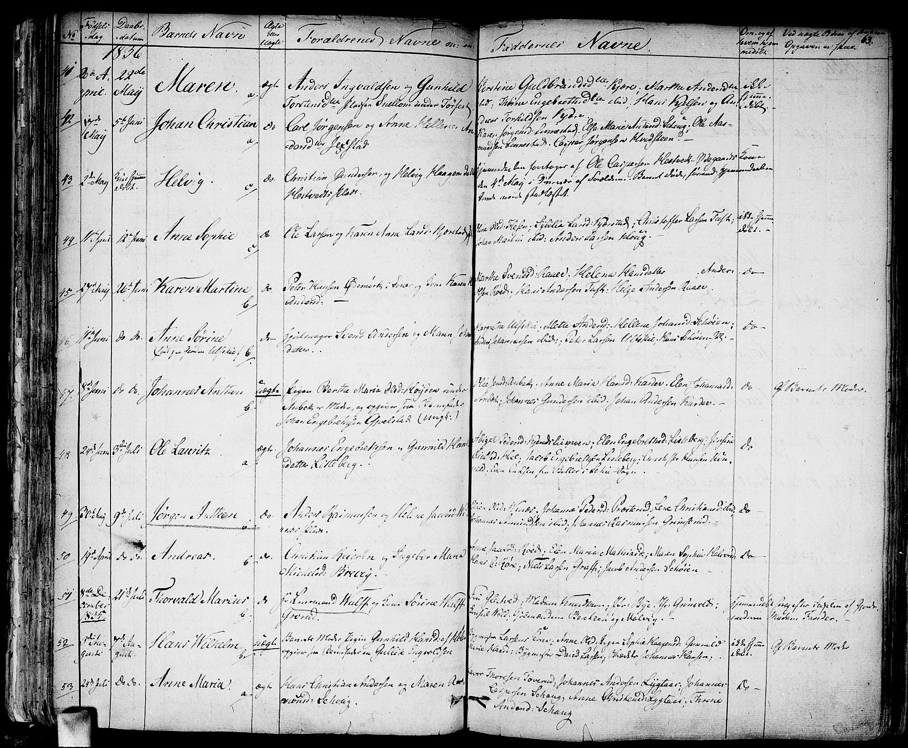 Vestby prestekontor Kirkebøker, AV/SAO-A-10893/F/Fa/L0006: Parish register (official) no. I 6, 1827-1849, p. 63