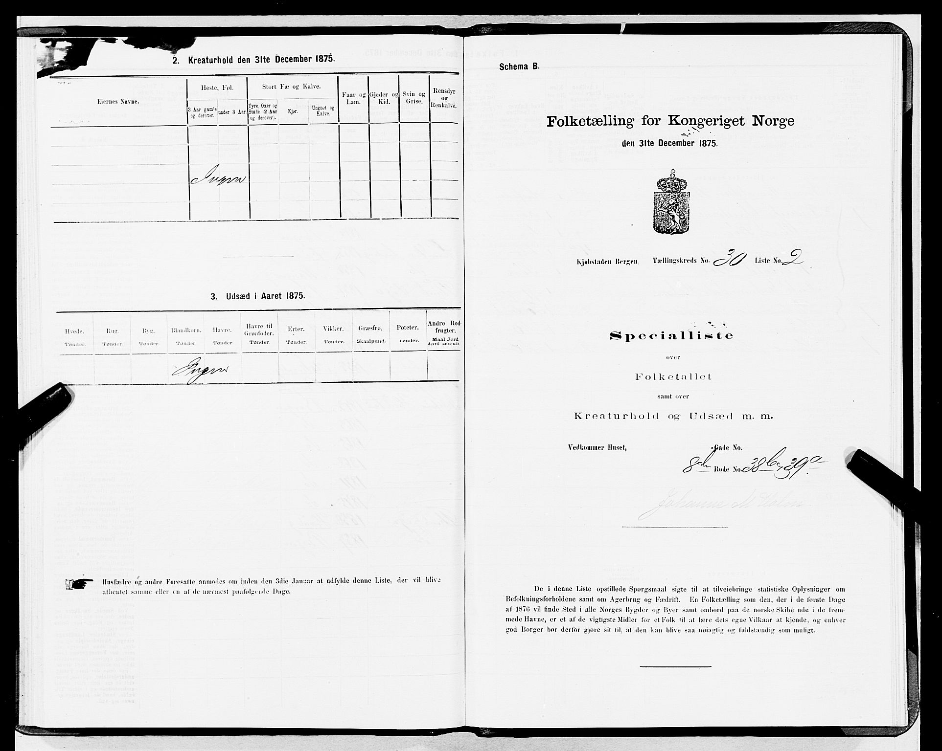 SAB, 1875 census for 1301 Bergen, 1875, p. 1511