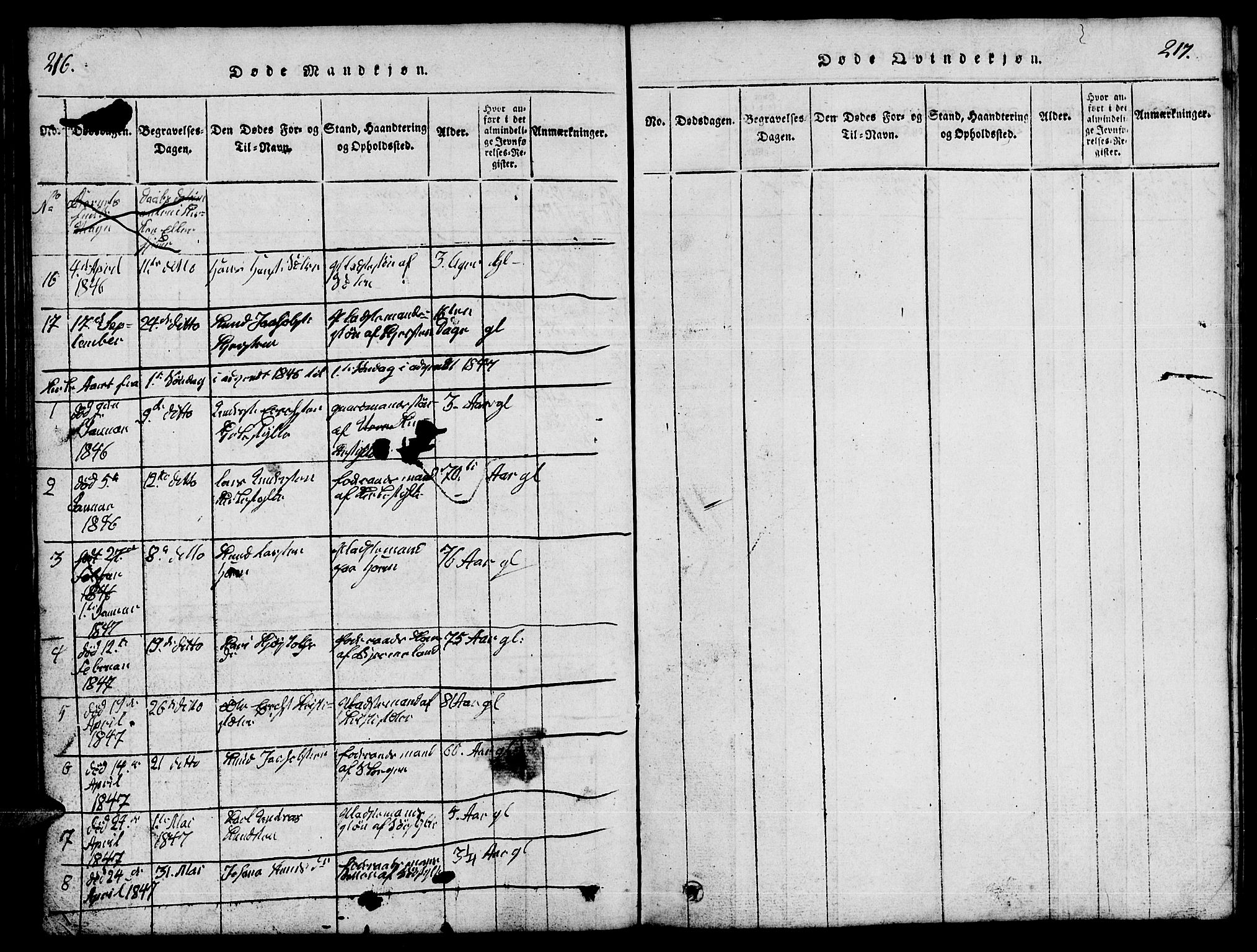 Ministerialprotokoller, klokkerbøker og fødselsregistre - Møre og Romsdal, SAT/A-1454/541/L0546: Parish register (copy) no. 541C01, 1818-1856, p. 216-217