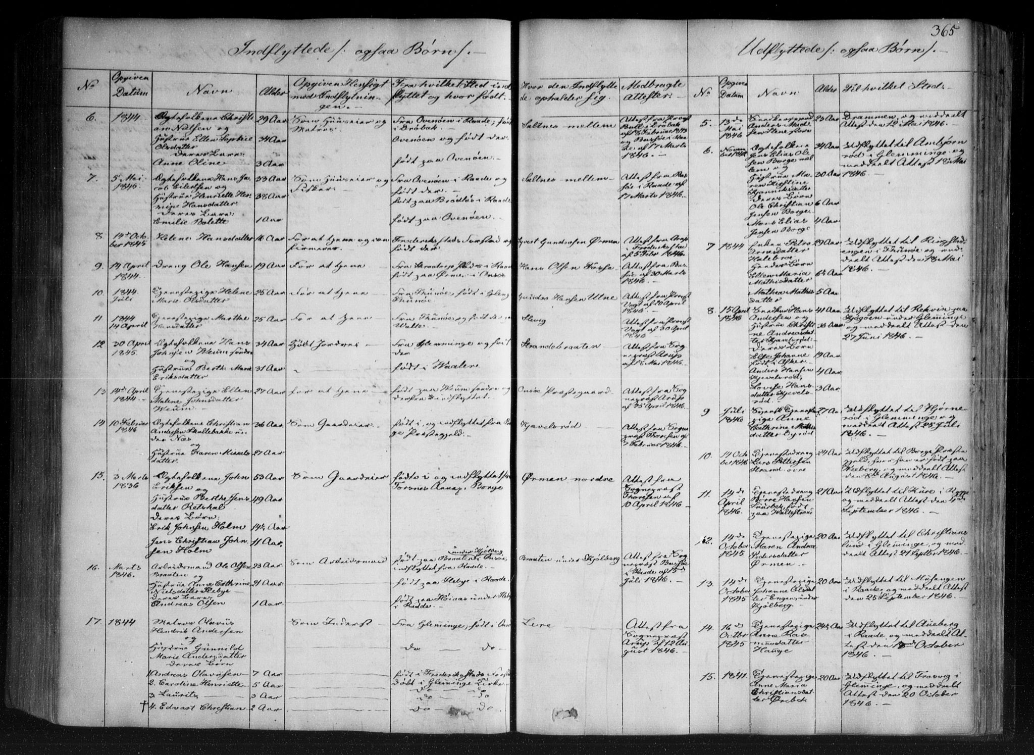 Onsøy prestekontor Kirkebøker, SAO/A-10914/F/Fa/L0003: Parish register (official) no. I 3, 1841-1860, p. 365