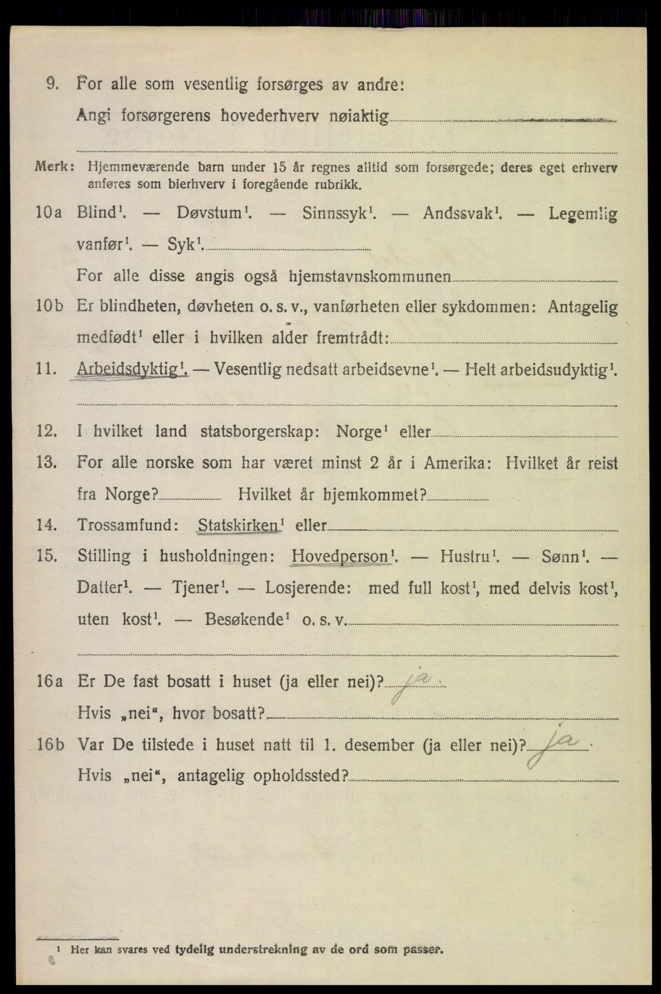 SAH, 1920 census for Ytre Rendal, 1920, p. 1596