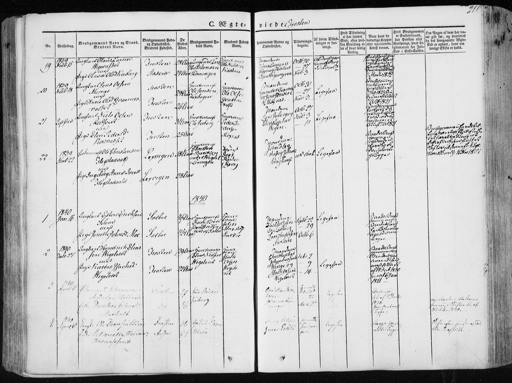 Ministerialprotokoller, klokkerbøker og fødselsregistre - Nord-Trøndelag, SAT/A-1458/713/L0115: Parish register (official) no. 713A06, 1838-1851, p. 211