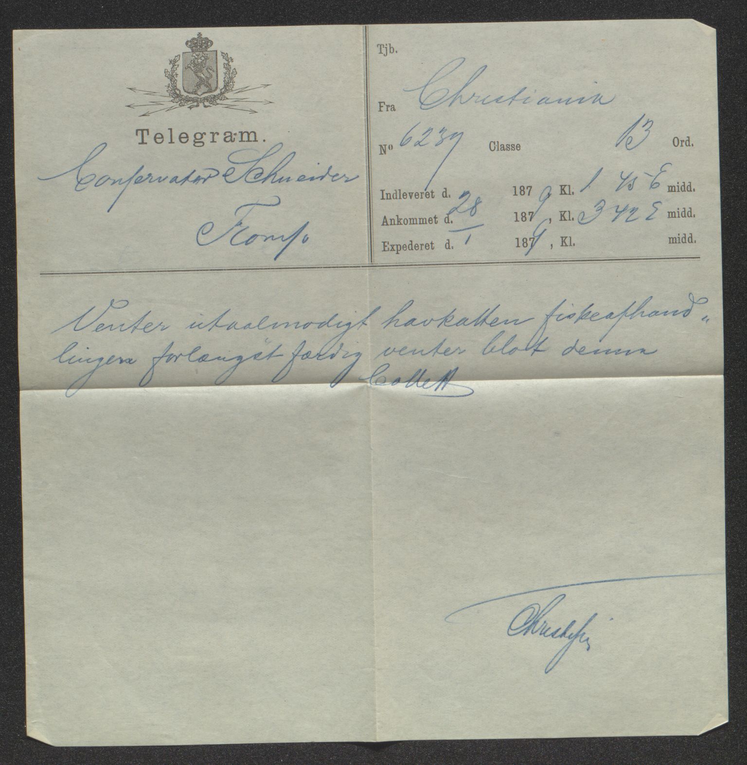 Tromsø Museum, AV/SATØ-S-0162/D/Db/L0033: Journalsaker og innkomne brev, 1879-1882, p. 81