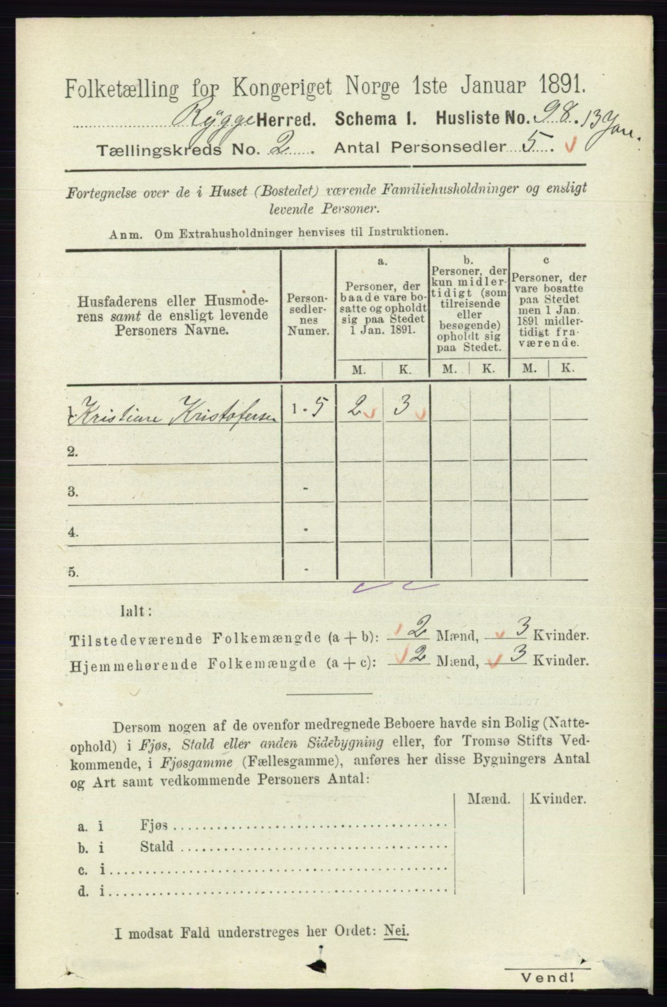 RA, 1891 census for 0136 Rygge, 1891, p. 1007